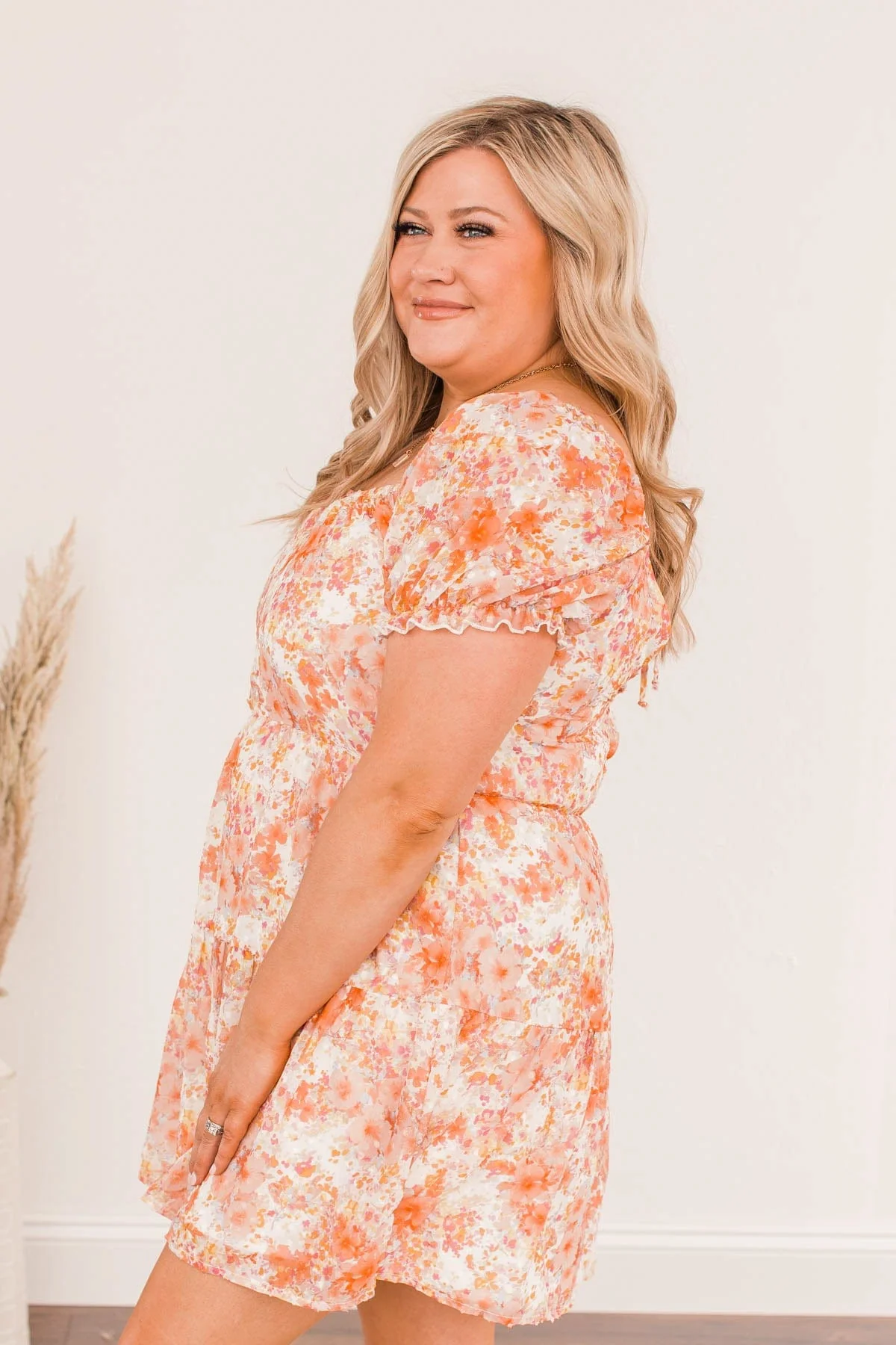 Perfect Pose Floral Dress- Orange - Image 9