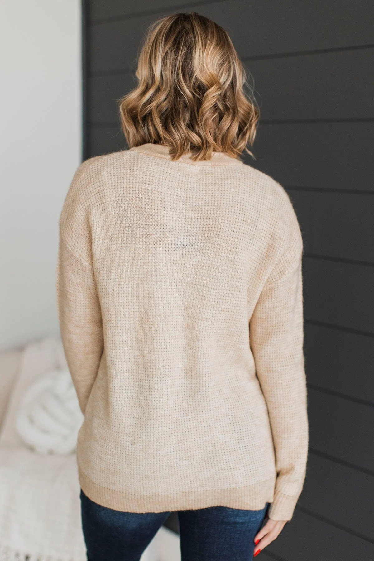 Perfectly Matched Knit Sweater- Oatmeal - Image 8