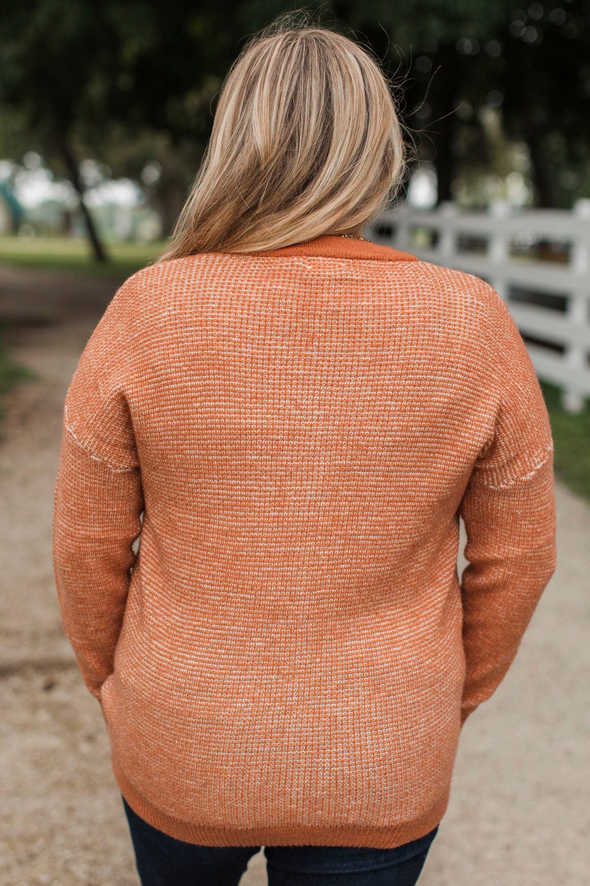 Perfectly Matched Knit Sweater- Pumpkin - Image 8