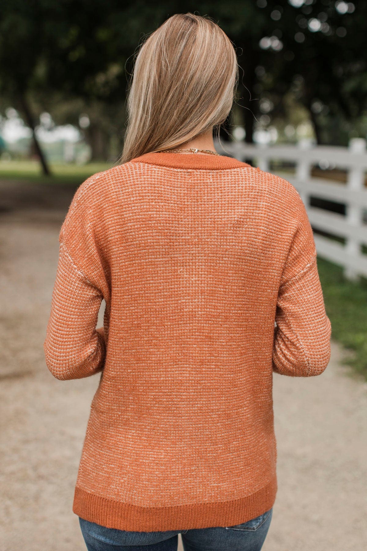Perfectly Matched Knit Sweater- Pumpkin - Image 9