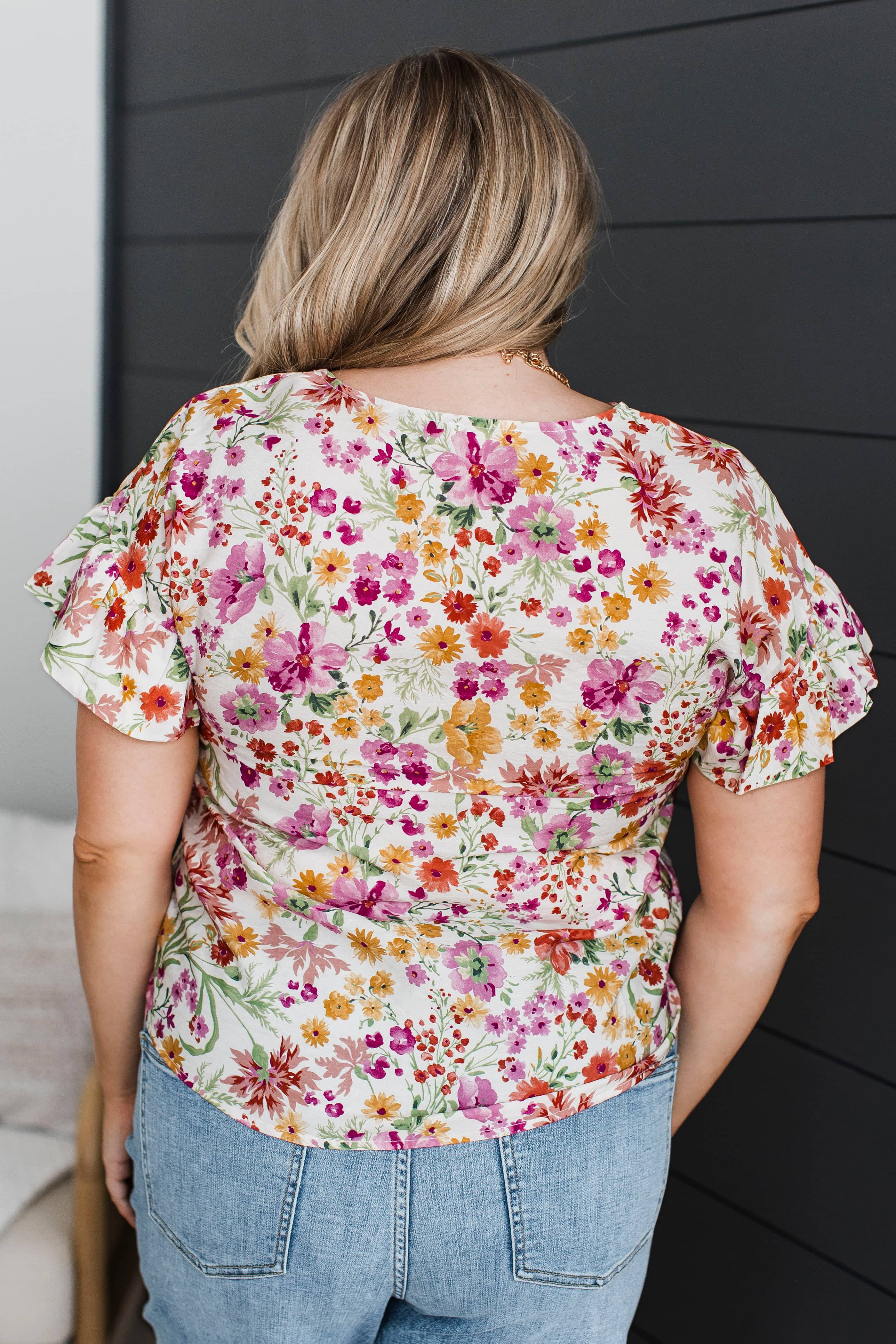 Phenomenal Feelings Floral Top- Ivory & Mauve - Image 8