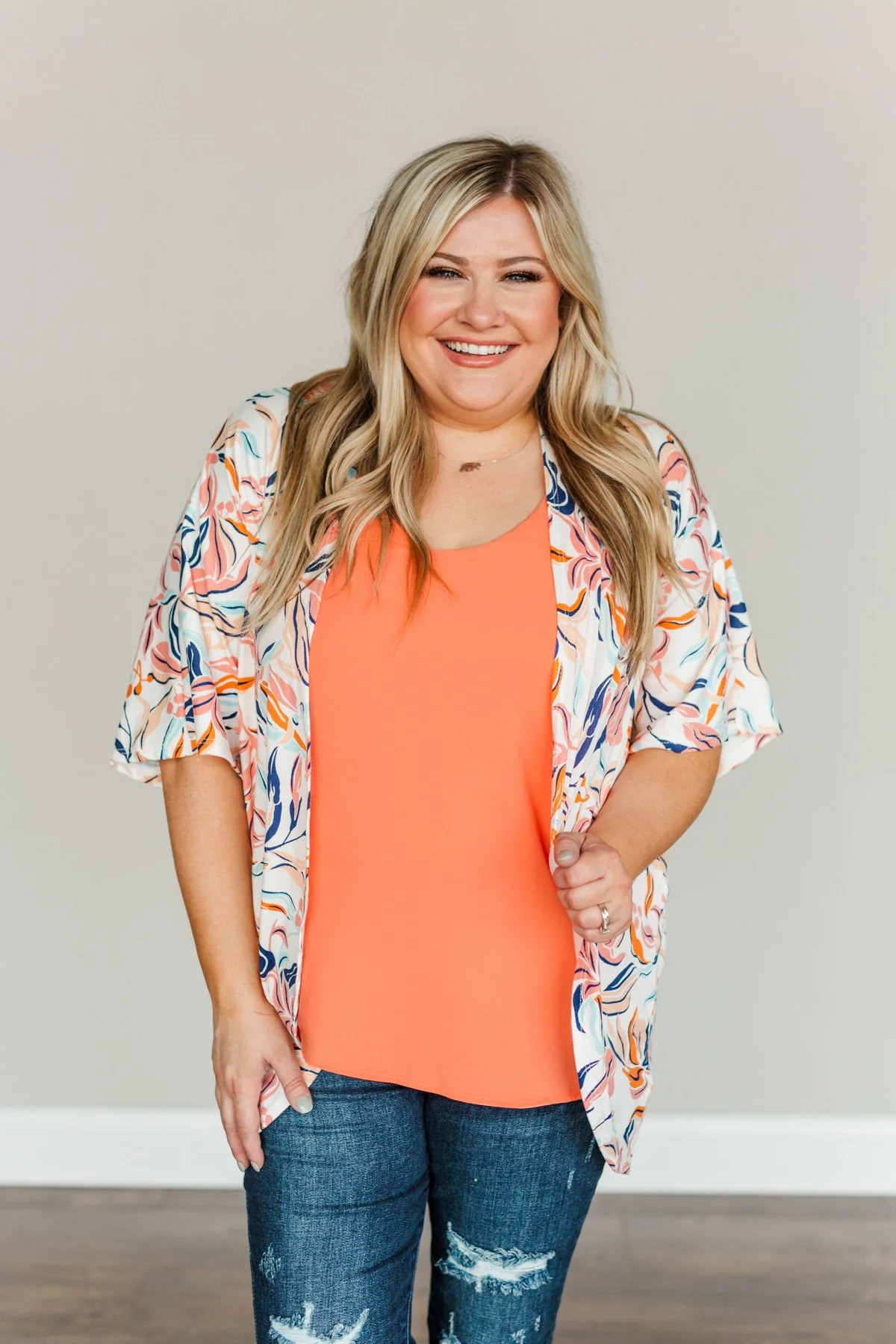 Picturing Paradise Tropical Kimono- Ivory - Image 5