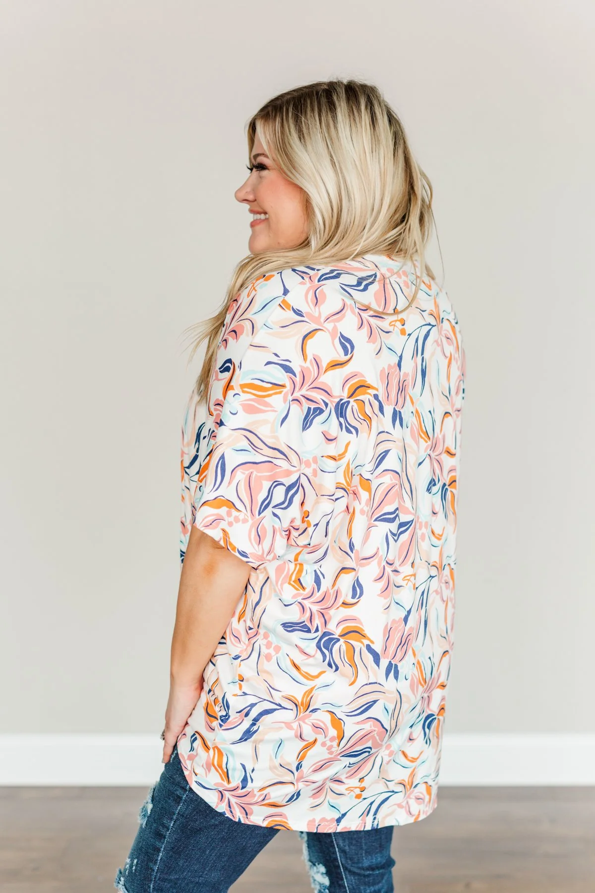 Picturing Paradise Tropical Kimono- Ivory - Image 7