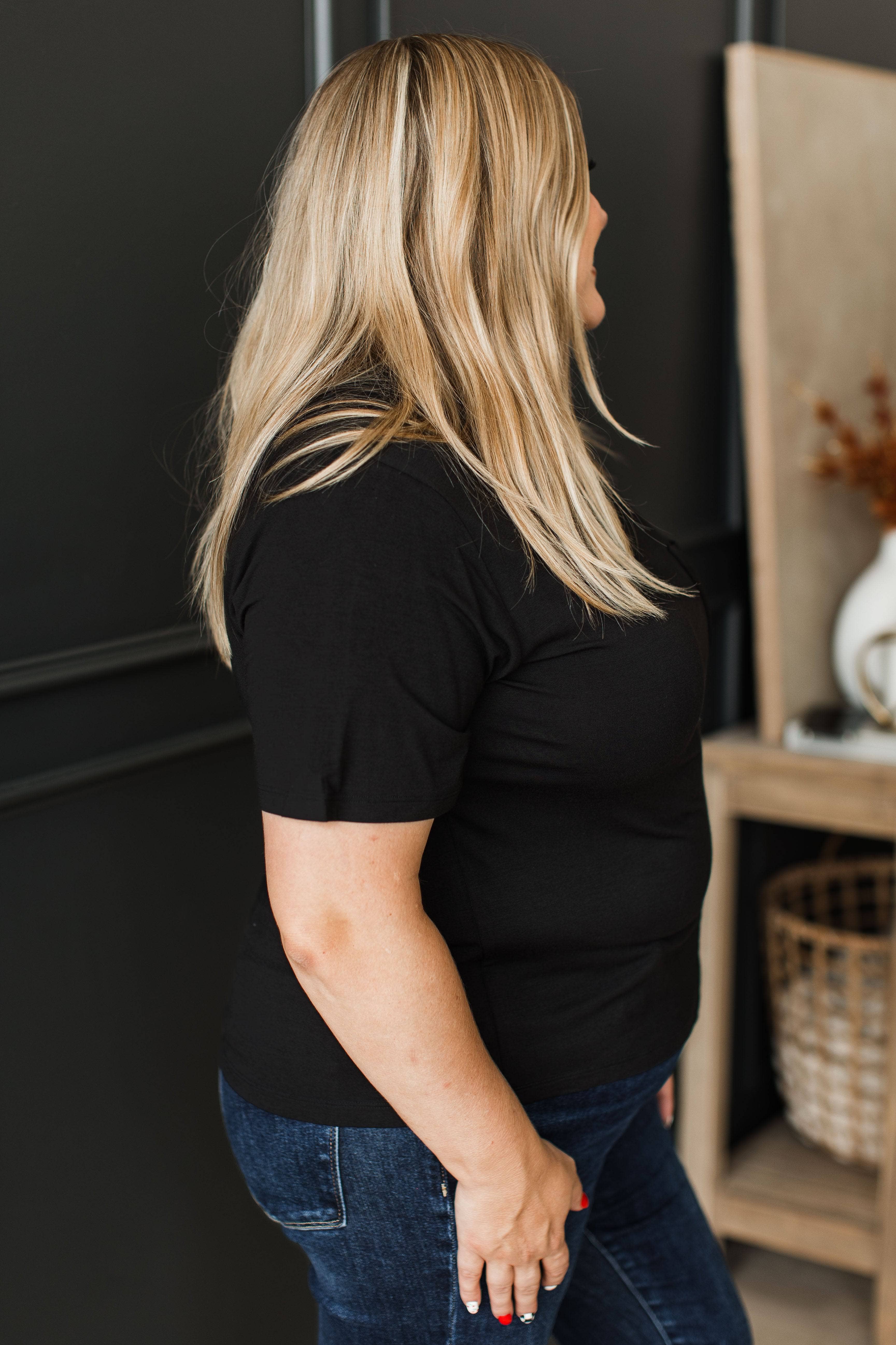Piece Of Adventure Pocket Top- Black - Image 6