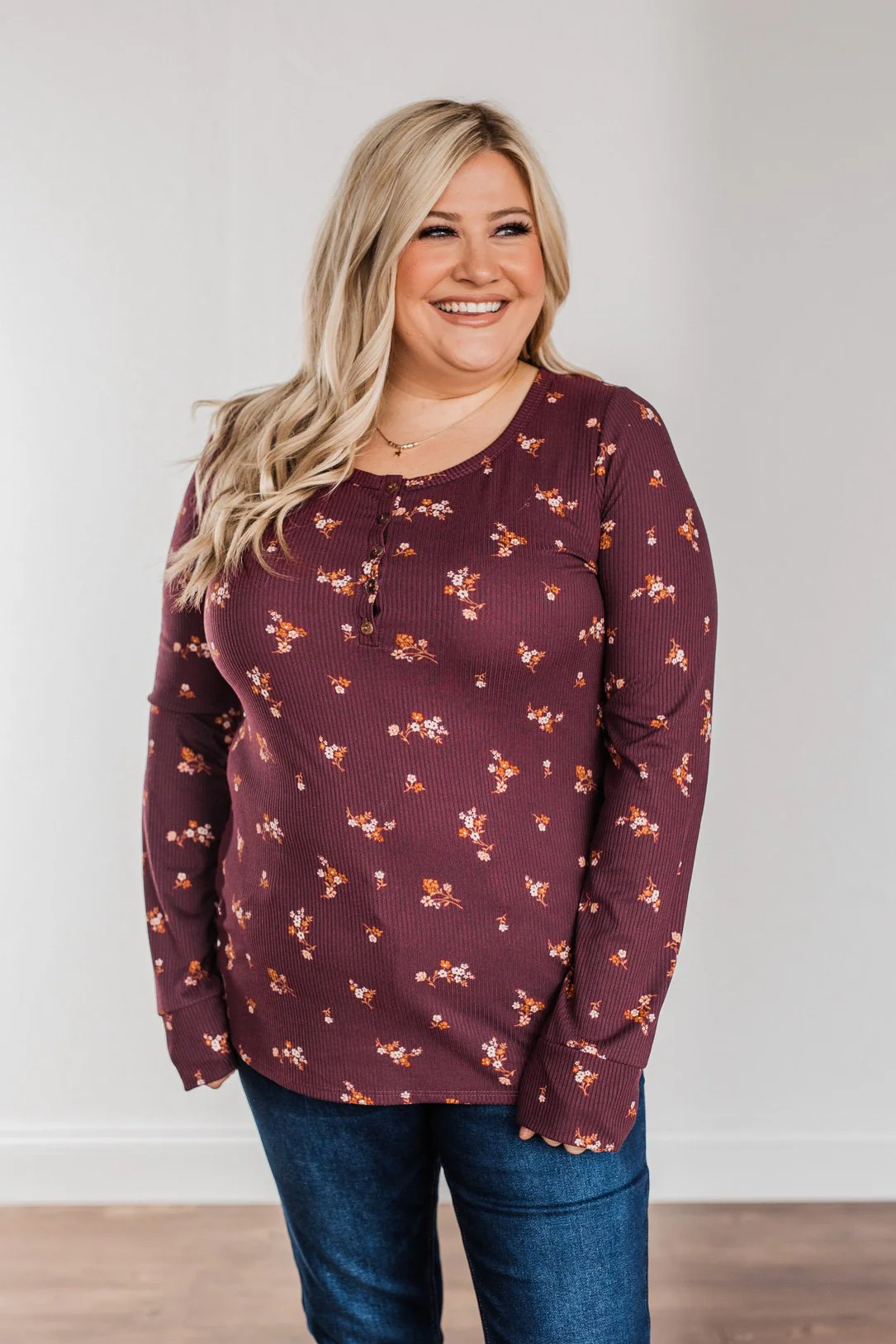 Piercing Beauty Long Sleeve Top- Plum - Image 9
