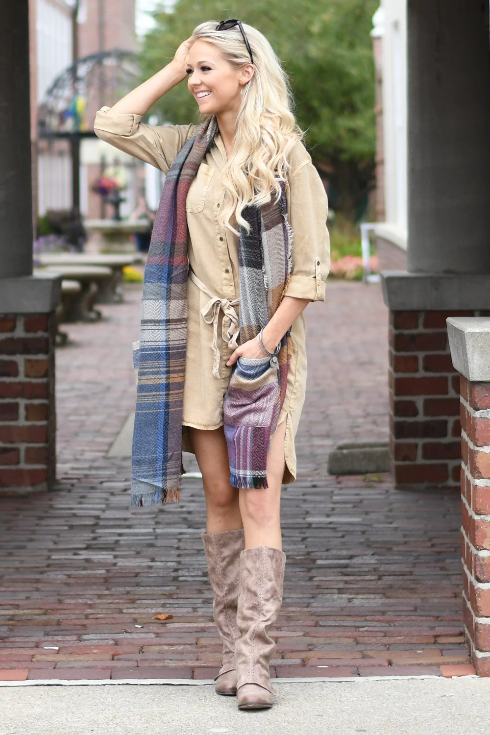 Pink & Purple Poncho Scarf - Image 3