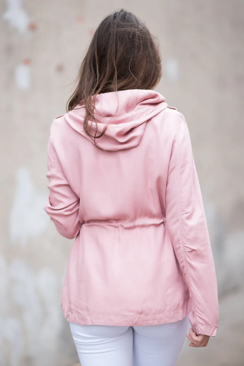 Pink Zip Up Spring Jacket - Image 7