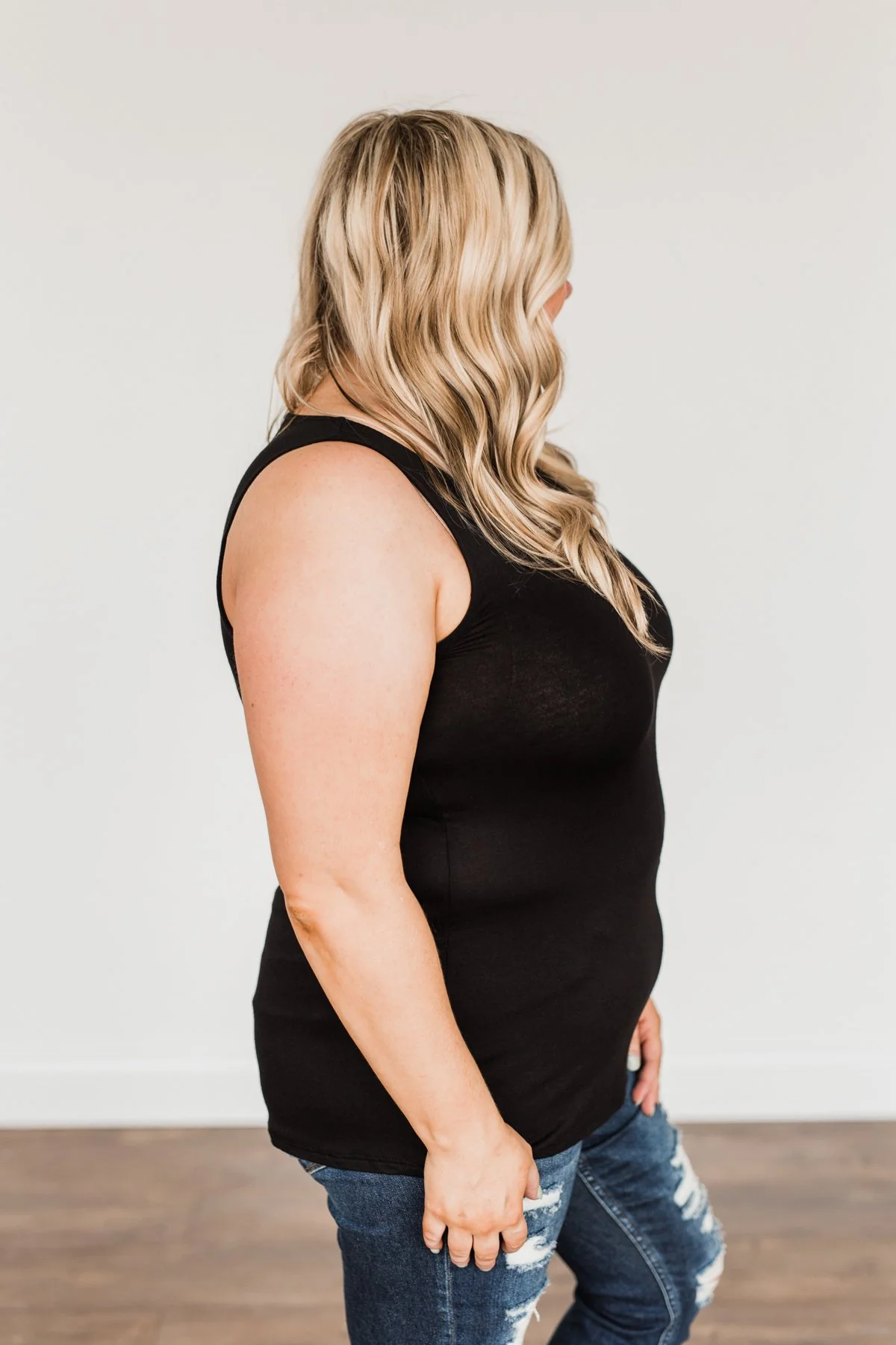 Places to Go Criss Cross Tank Top- Black - Image 8