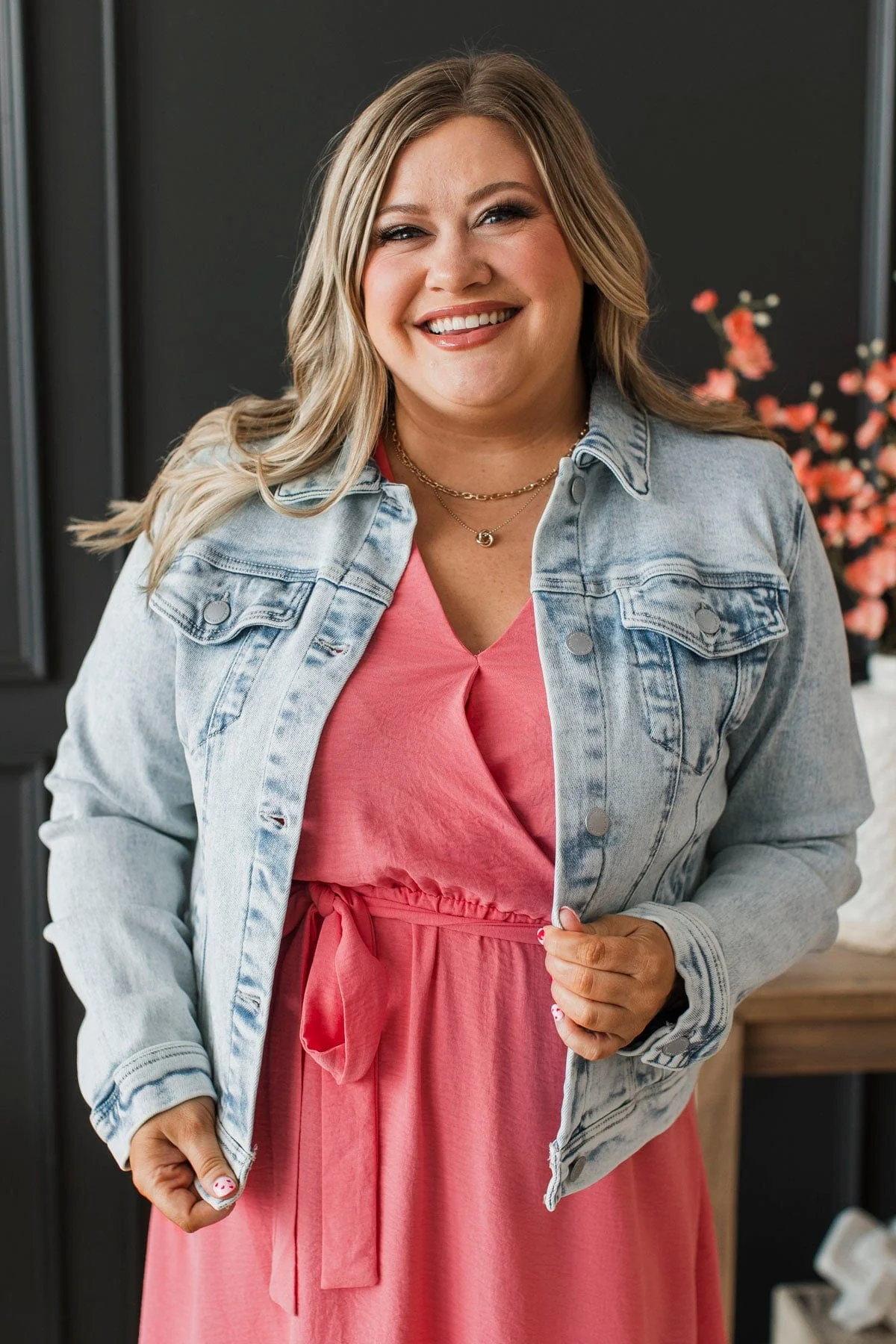 Places To Remember Denim Jacket- Light Acid Wash - Image 3