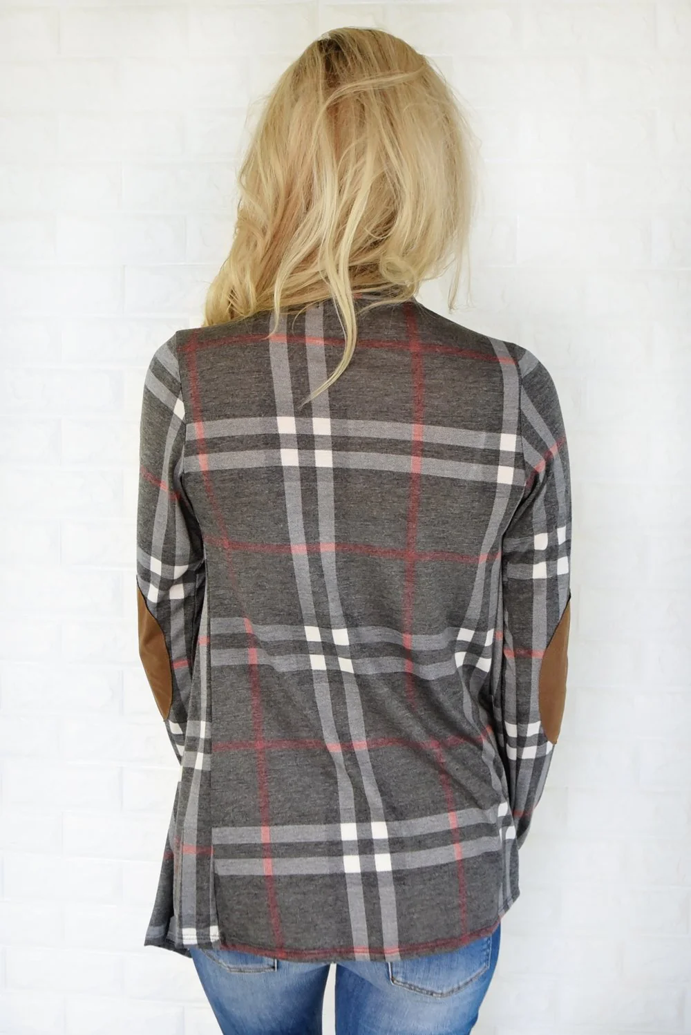 Plaid About You Cardigan ~ Grey - Image 6