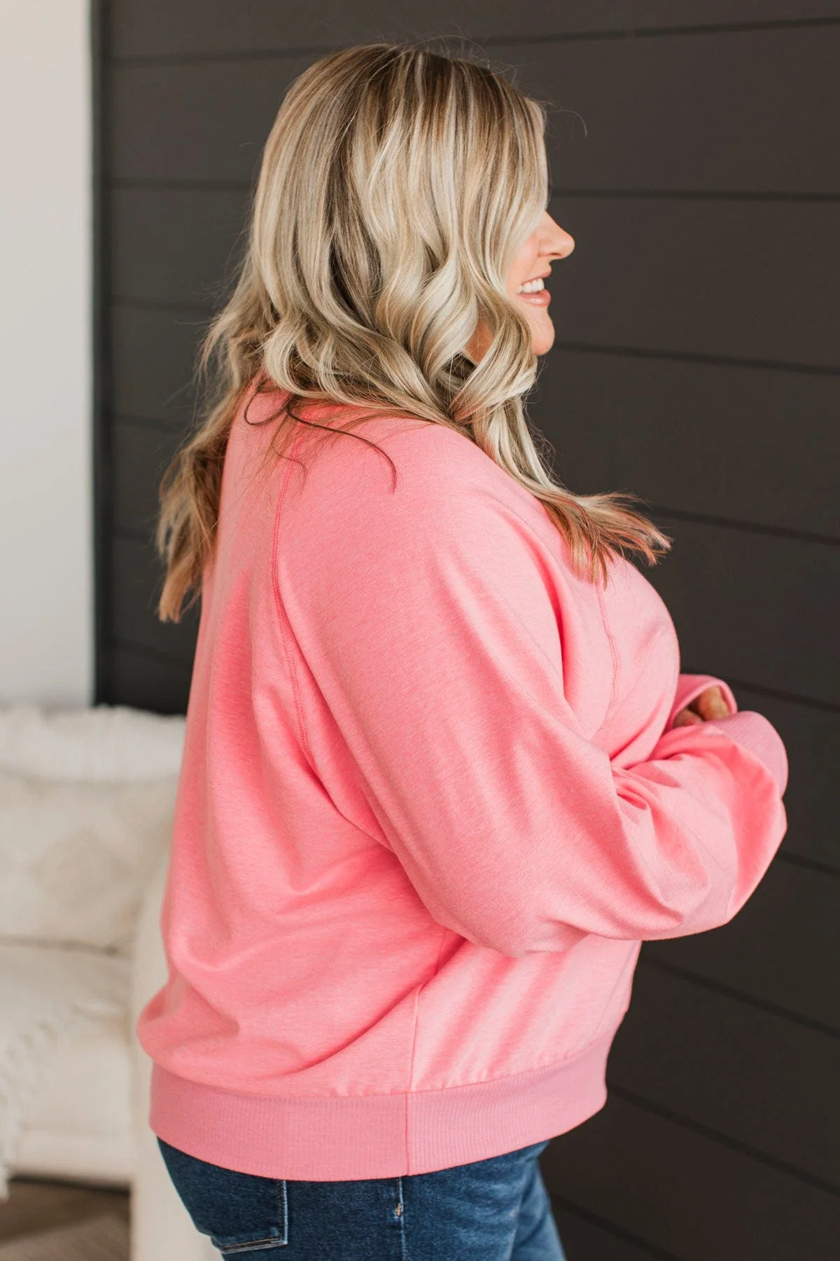 Pleased To Be Here Knit Top- Neon Pink - Image 6