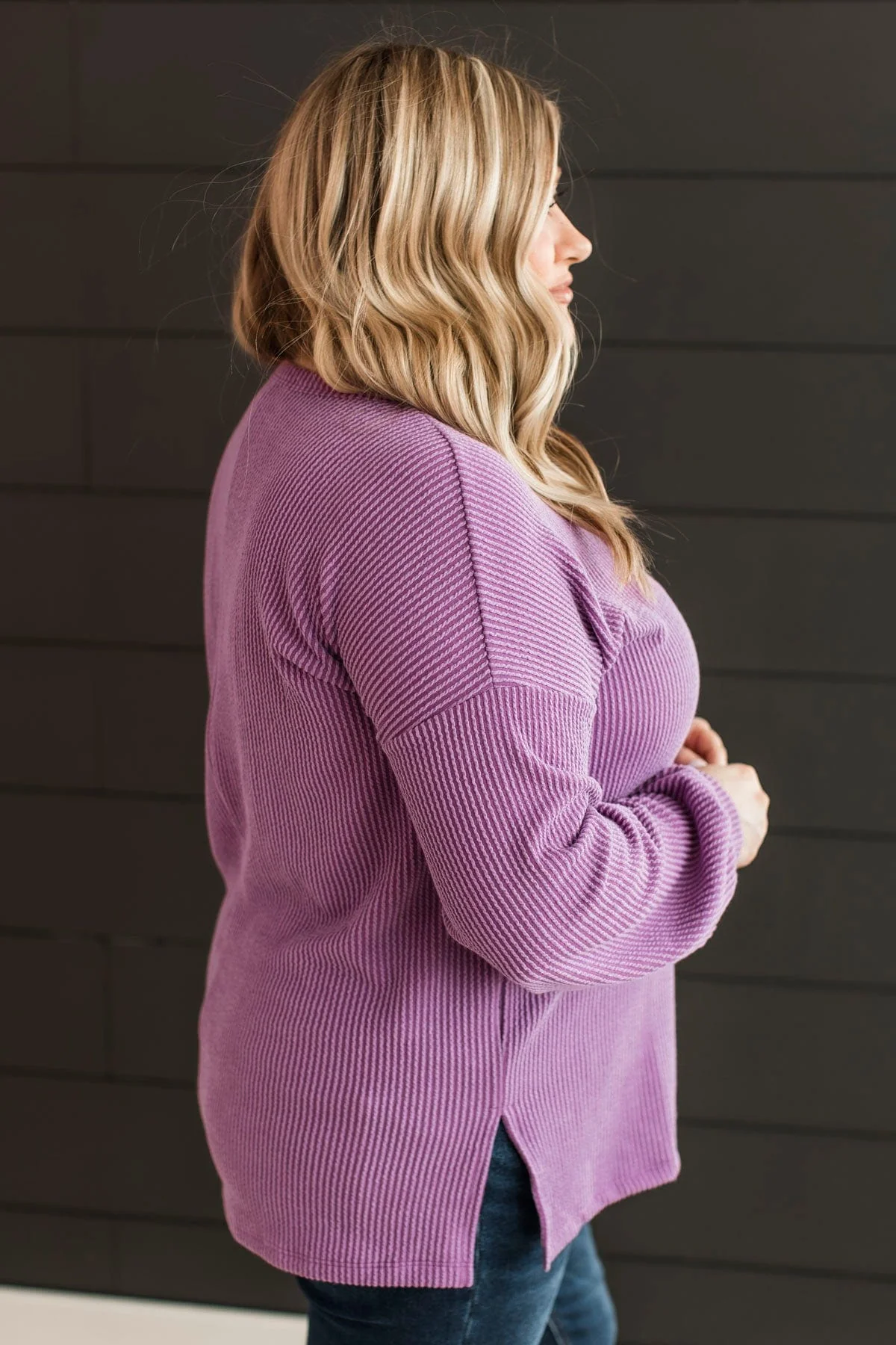 Pleased To Meet You Knit Top- Lavender - Image 6