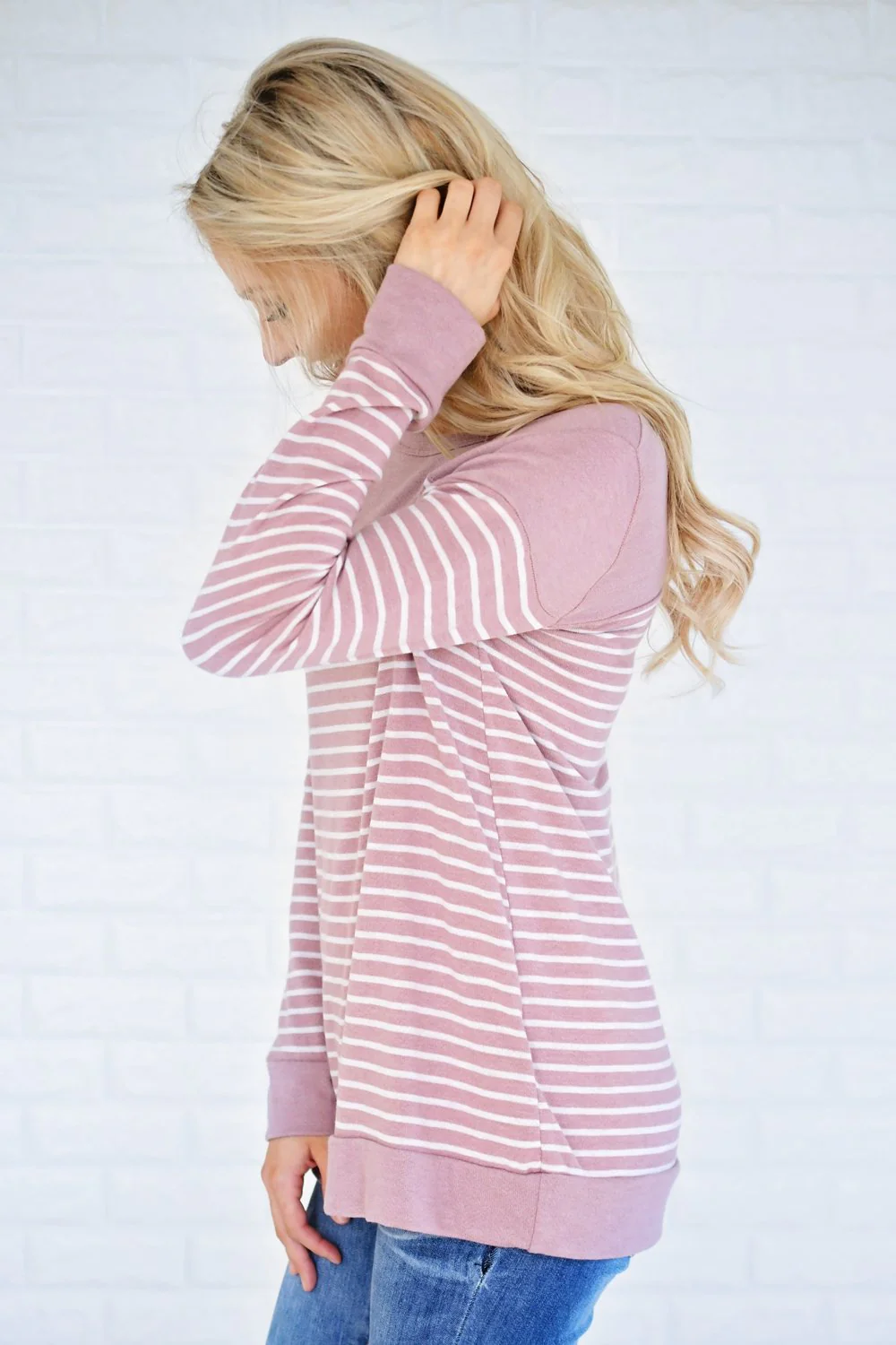 Pleased To Meet You Mauve Striped Top - Image 5