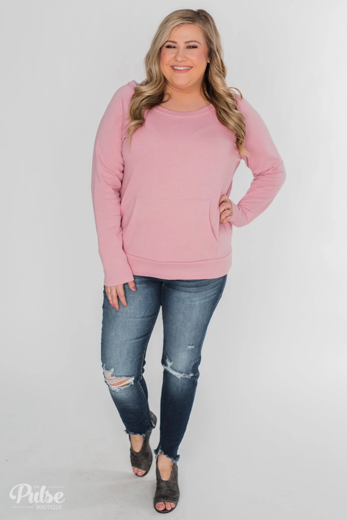 Pocket Pullover Top - Dusty Pink - Image 17