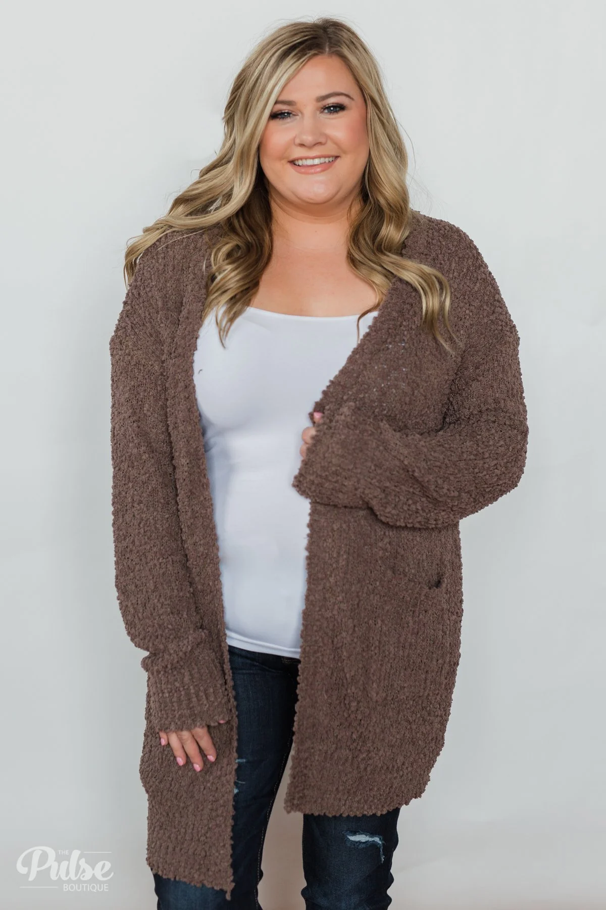 Popcorn Cardigan- Mocha - Image 12