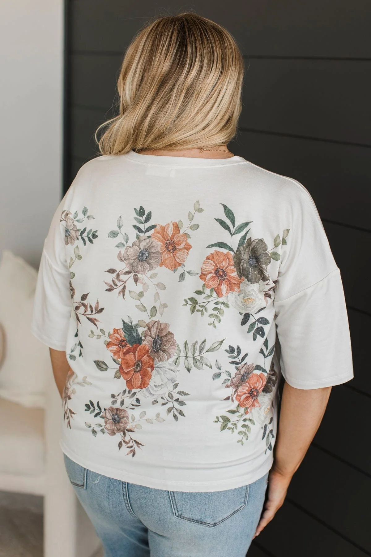 Positively Radiant Floral Top- Ivory - Image 7