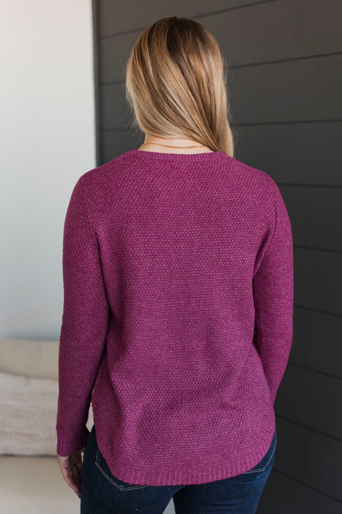 Possible Achievements Knit Sweater- Magenta - Image 8