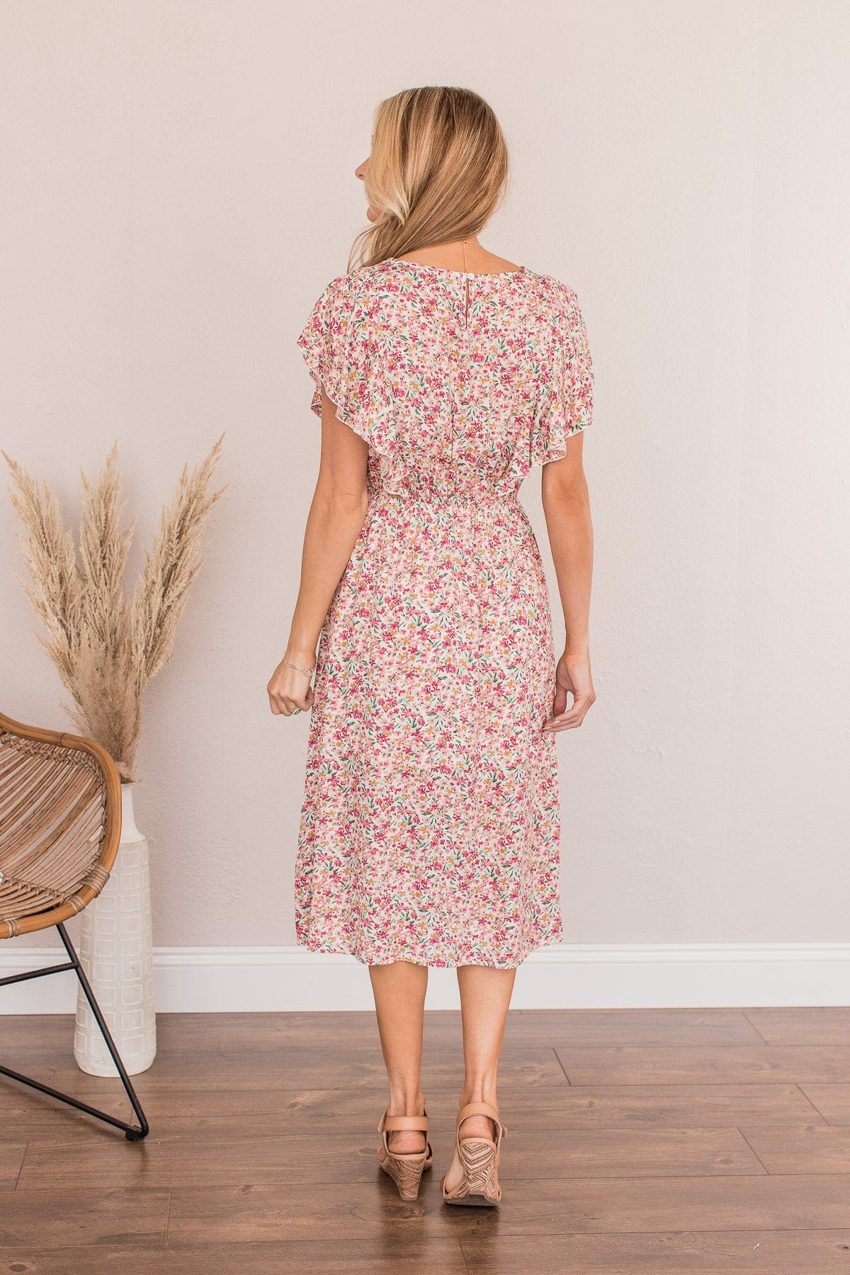 Prancing Prairies Floral Dress- Ivory - Image 7
