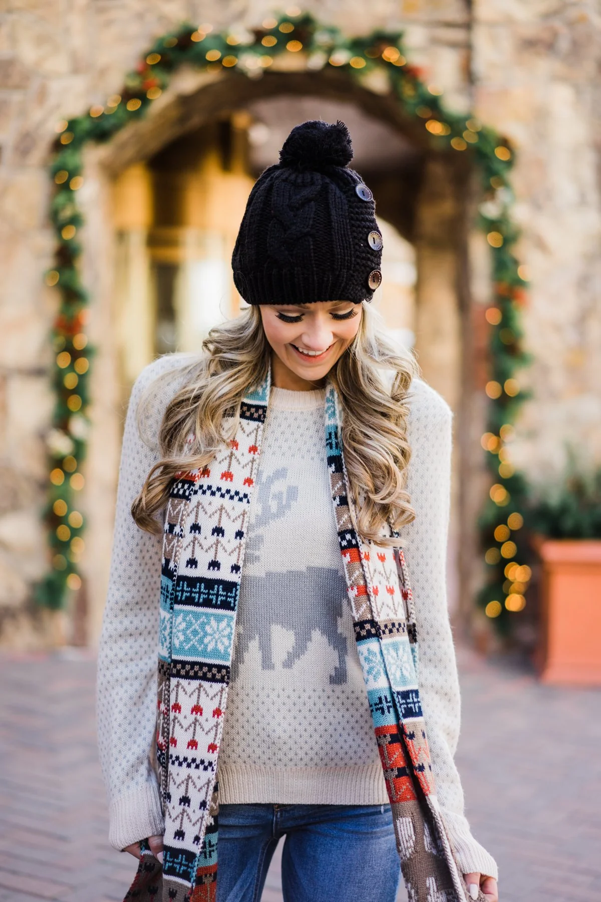 Prancing through the Snow Oblong Scarf - Image 2