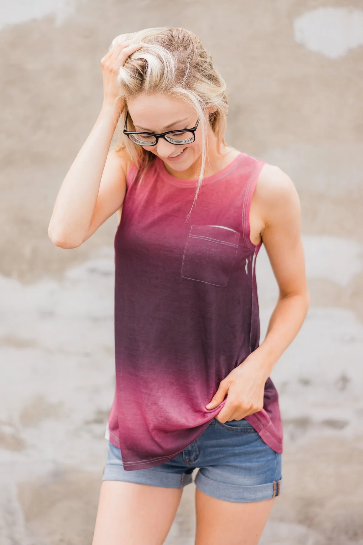 Berry Ombre Tank Top - Image 2