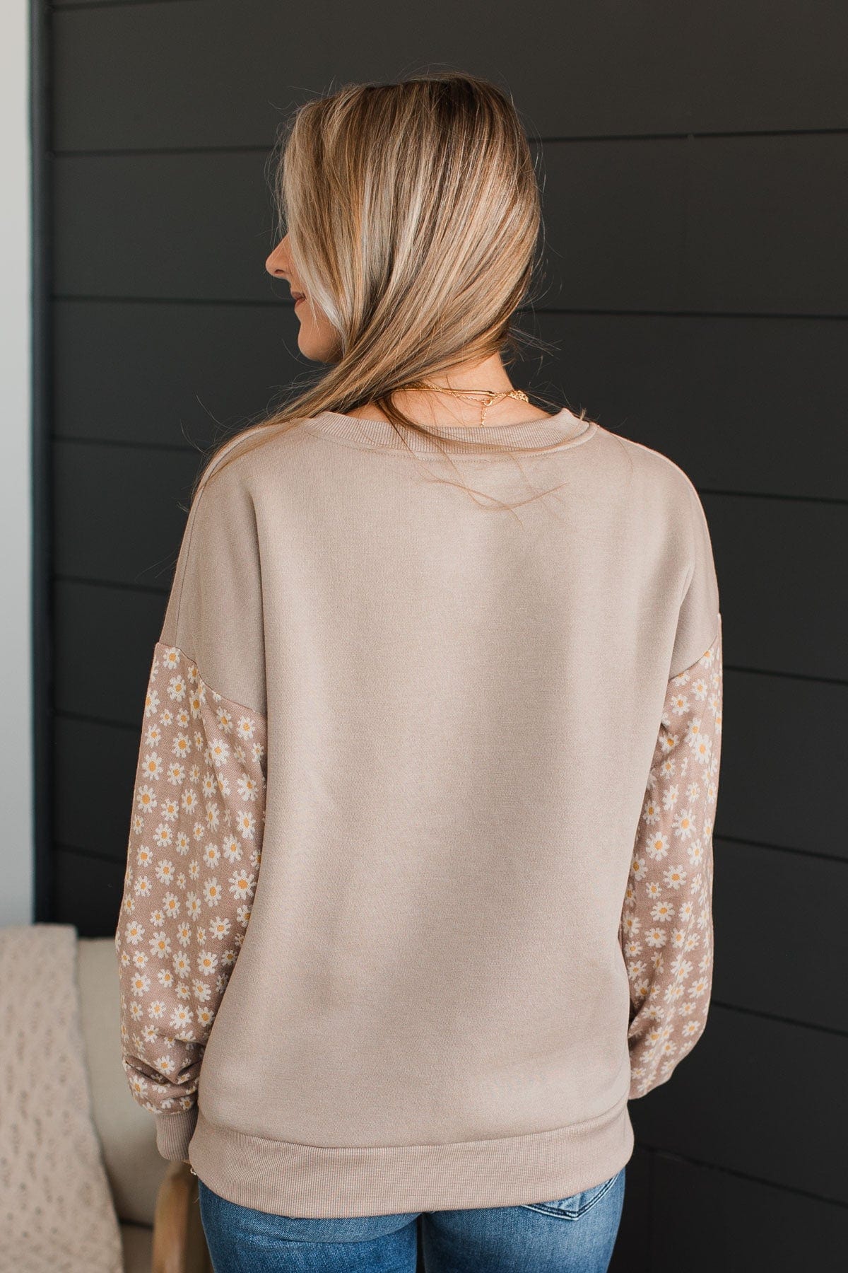 Precious Days Crew Neck Pullover- Mocha - Image 6