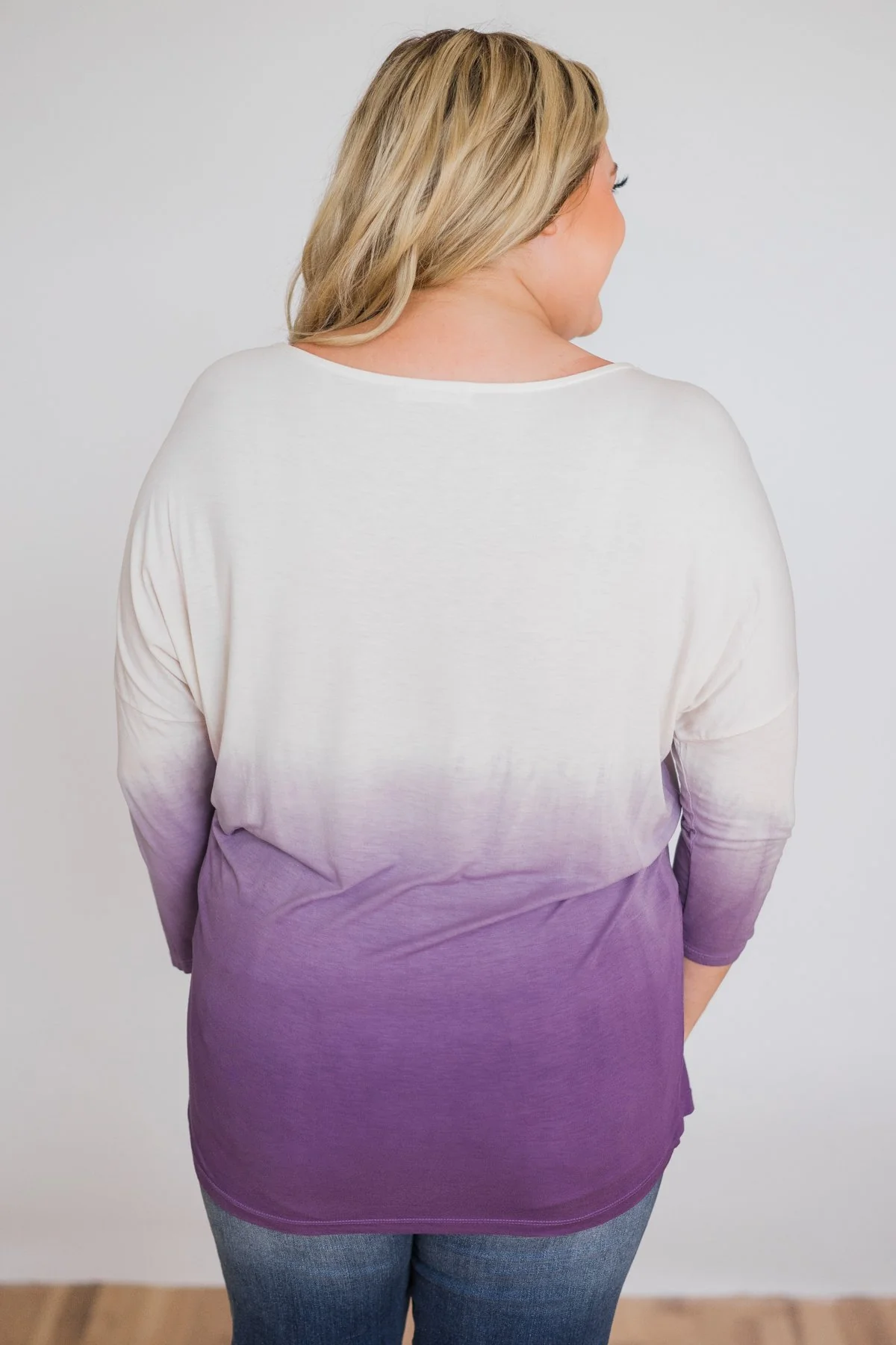 Pretty in a Purple Ombré Long Sleeve Top - Image 11