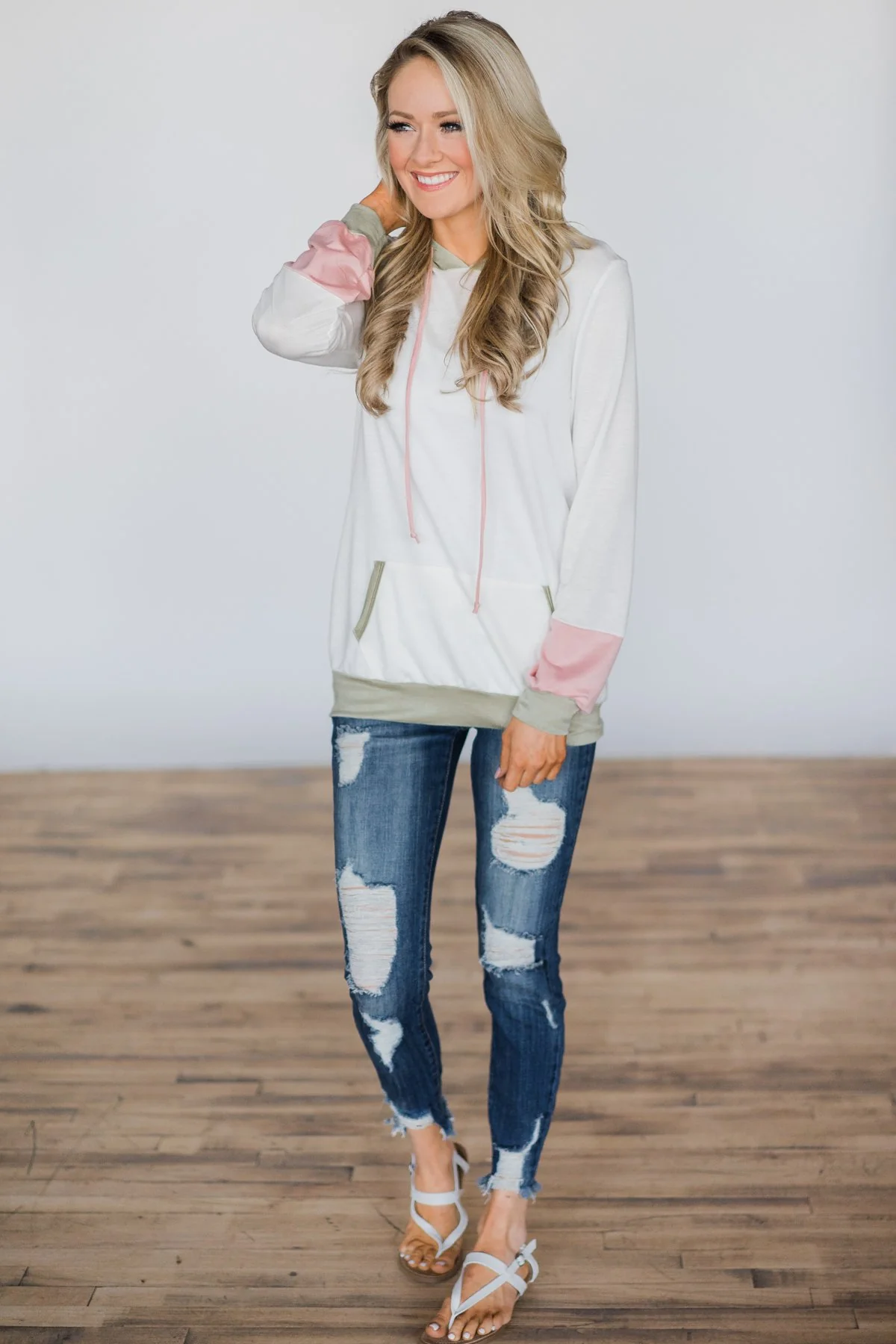 Pretty Pleased Ivory Hoodie - Image 2