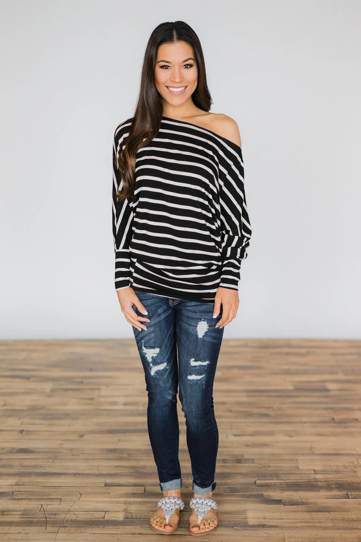 Captivated by Love Striped Top - Image 2