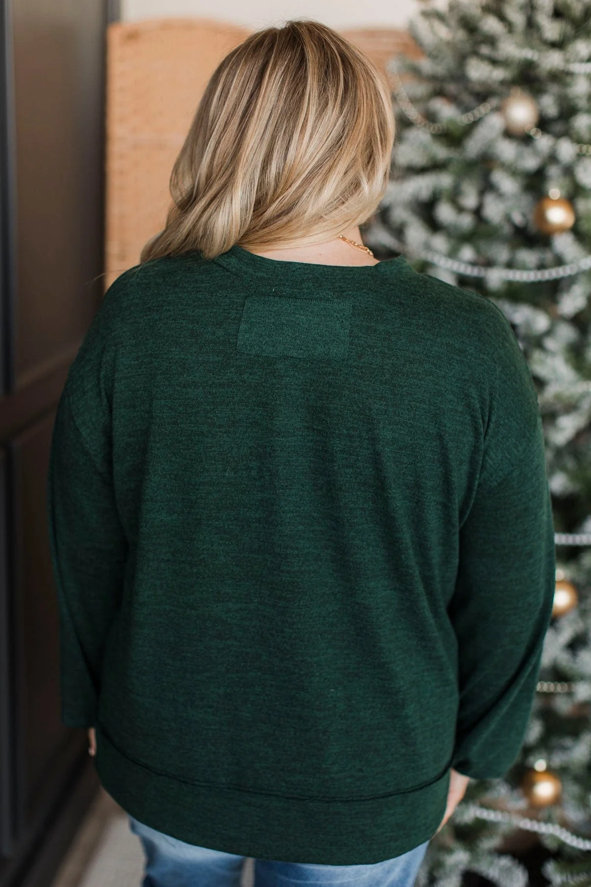 Profound Feelings Long Sleeve Top- Hunter Green - Image 8