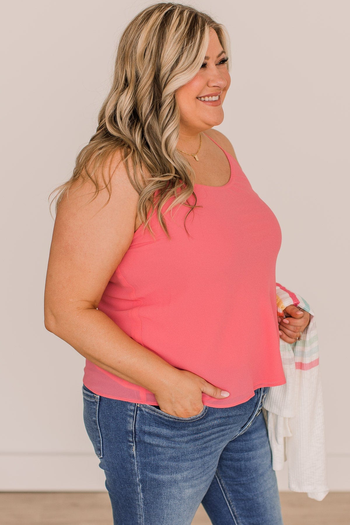 Promise Of Love Tank Top- Bubblegum Pink - Image 4