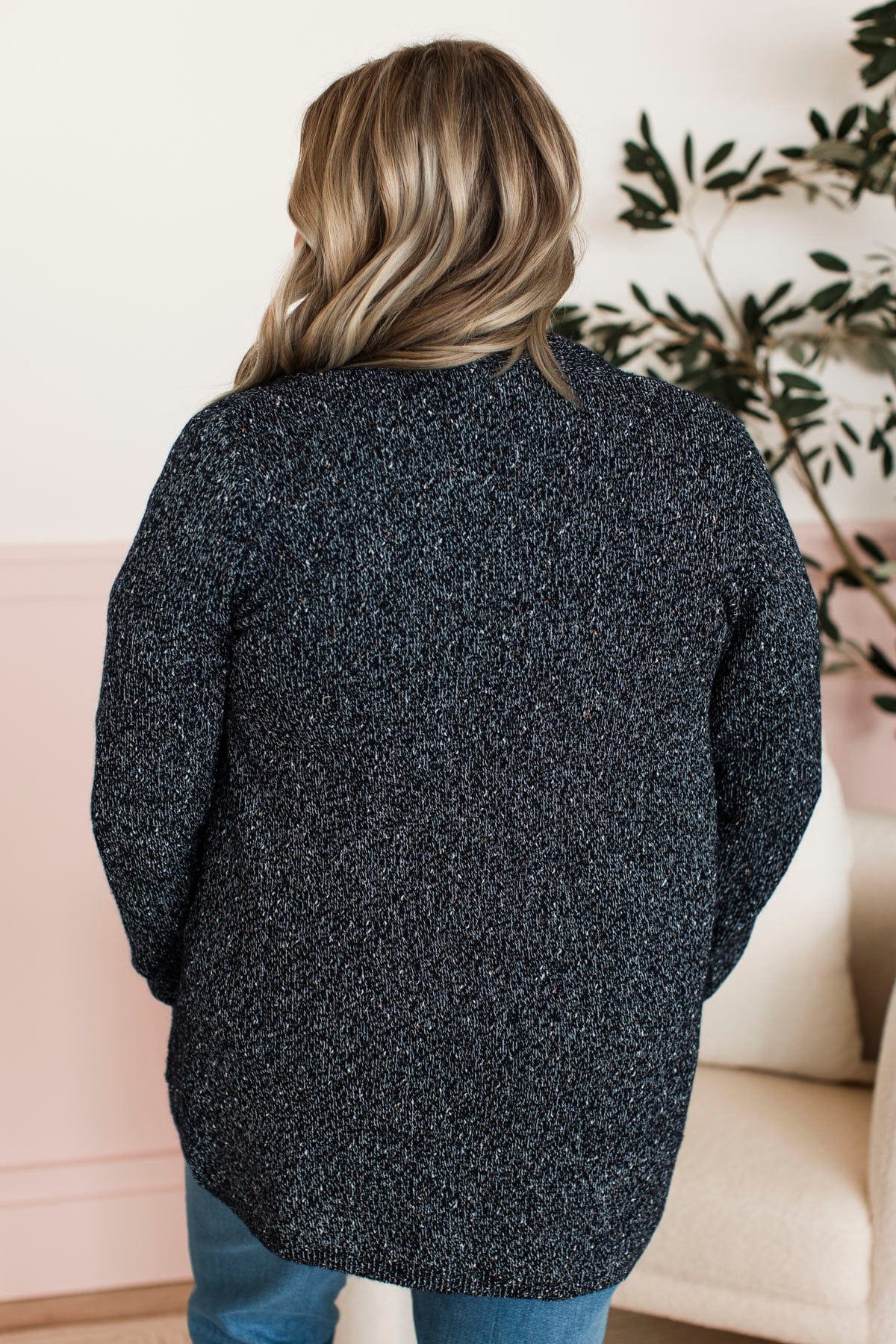 Props To You Sprinkle Knit Cardigan- Dark Navy - Image 10
