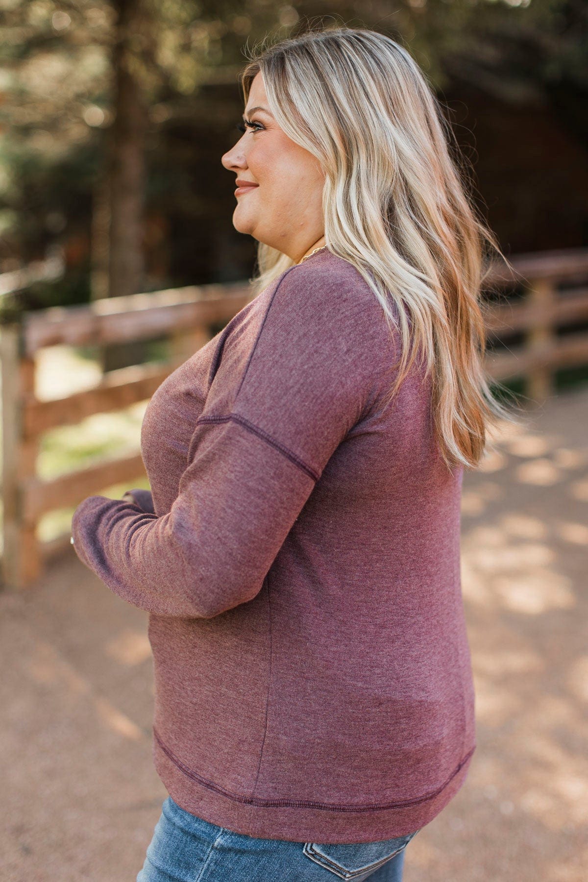 Proved My Point Long Sleeve Top- Light Plum - Image 7