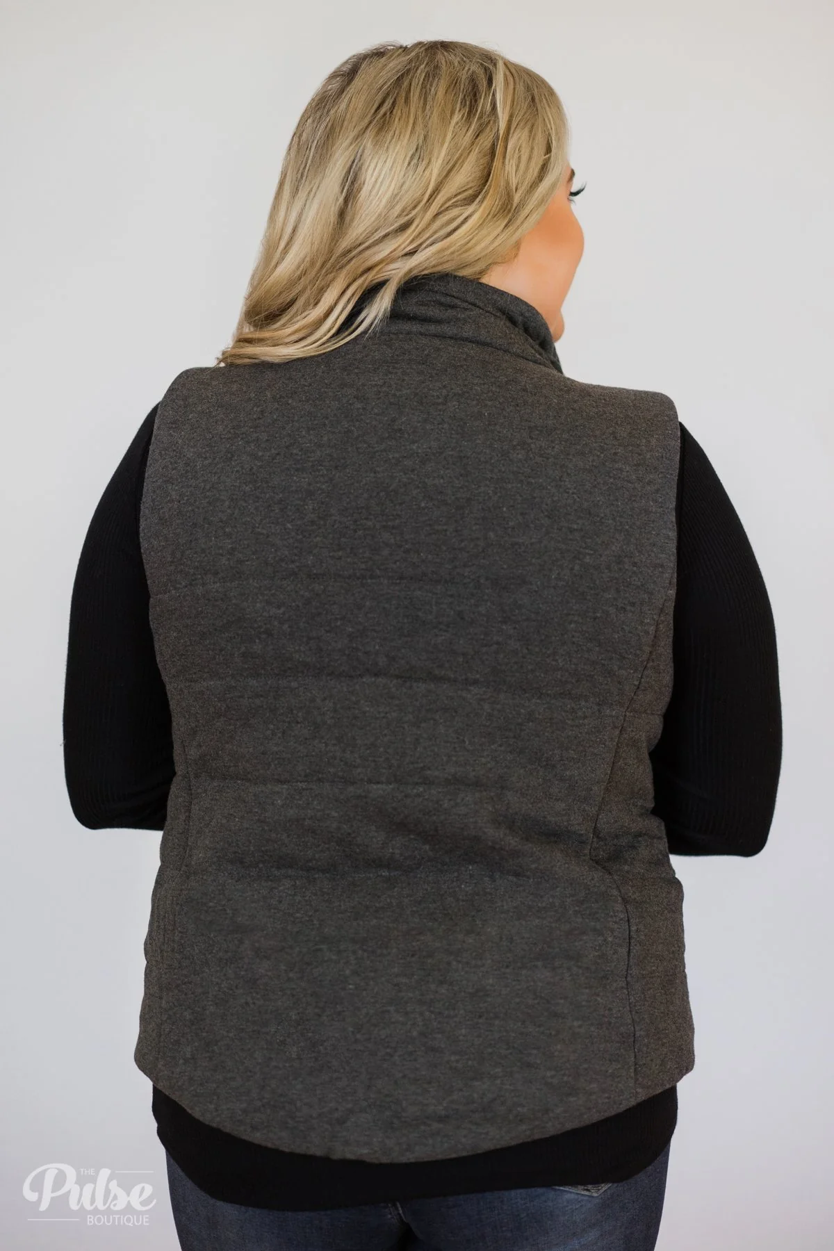 Puffer Vest- Charcoal - Image 11