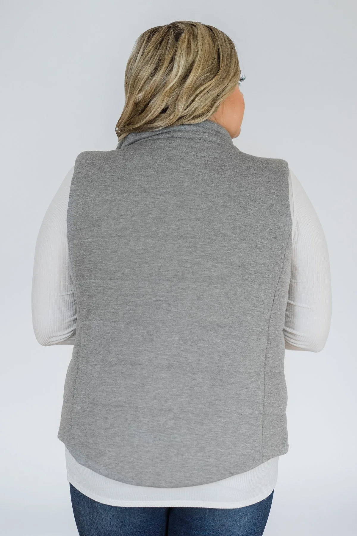 Puffer Vest- Heather Grey - Image 12
