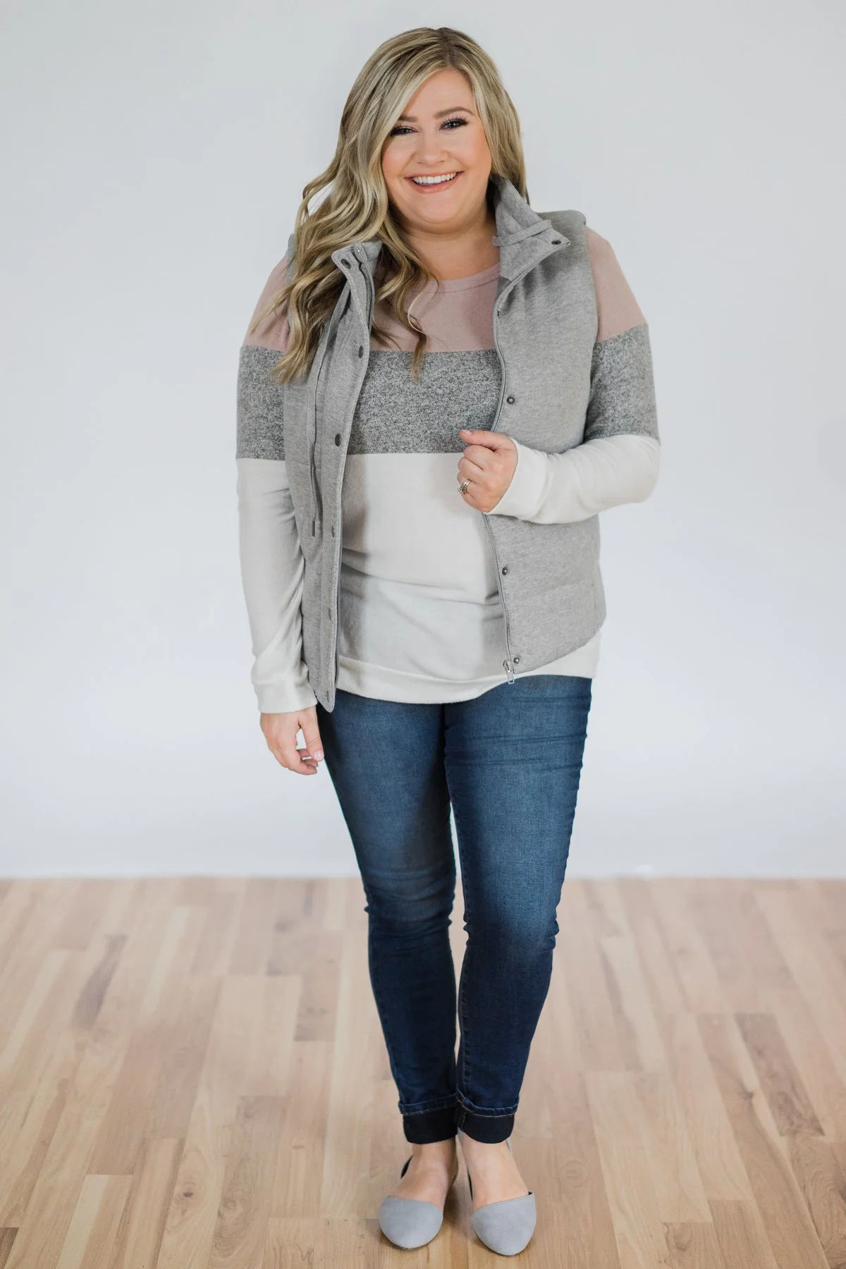 Puffer Vest- Heather Grey - Image 7