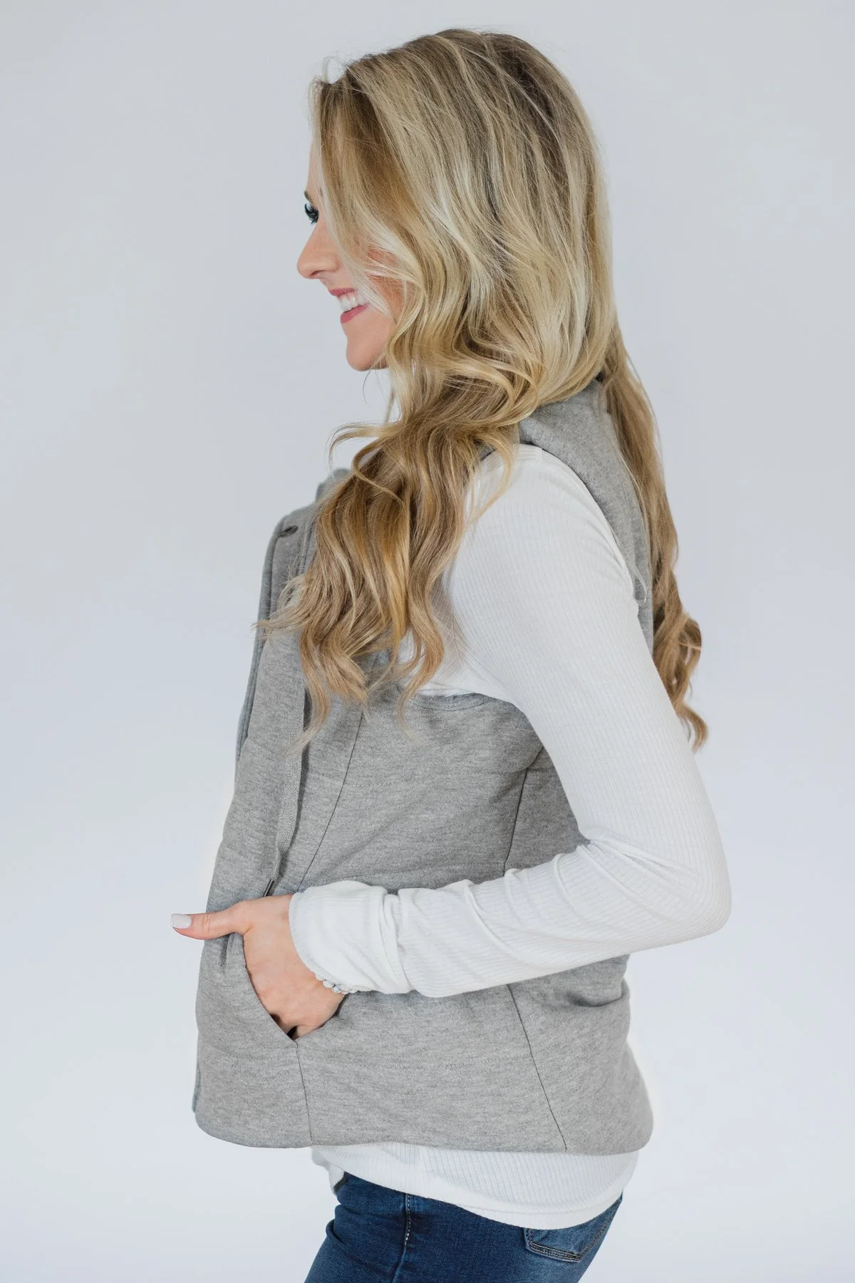 Puffer Vest- Heather Grey - Image 9