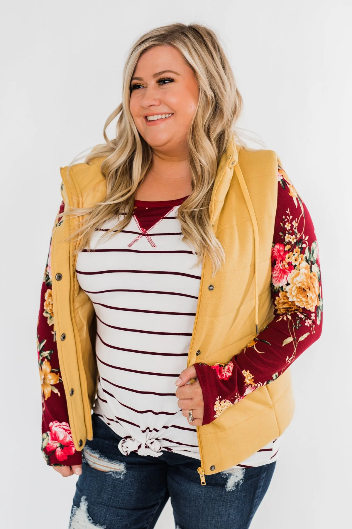 Puffer Vest- Mustard - Image 7