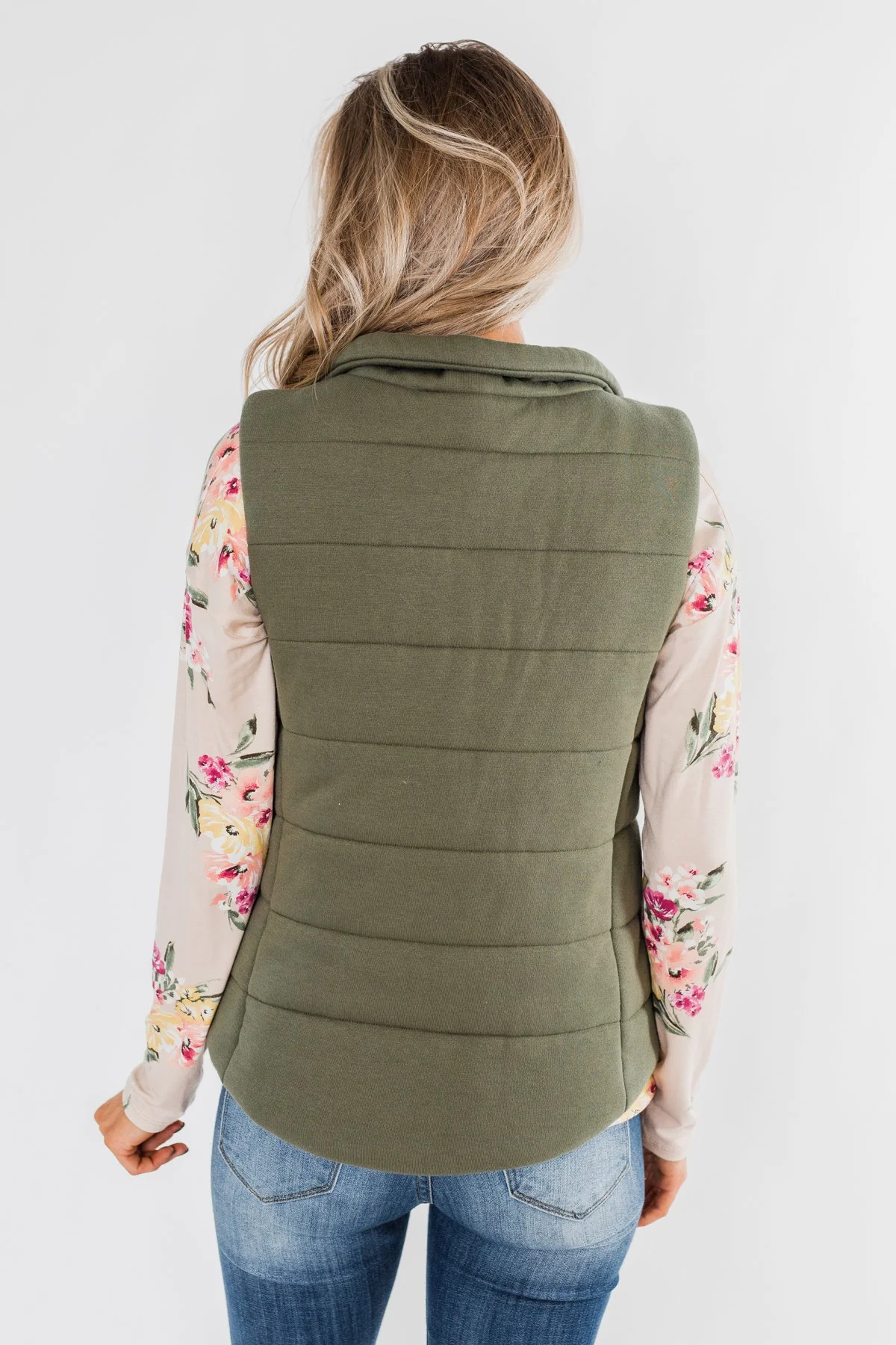 Puffer Vest- Olive - Image 12