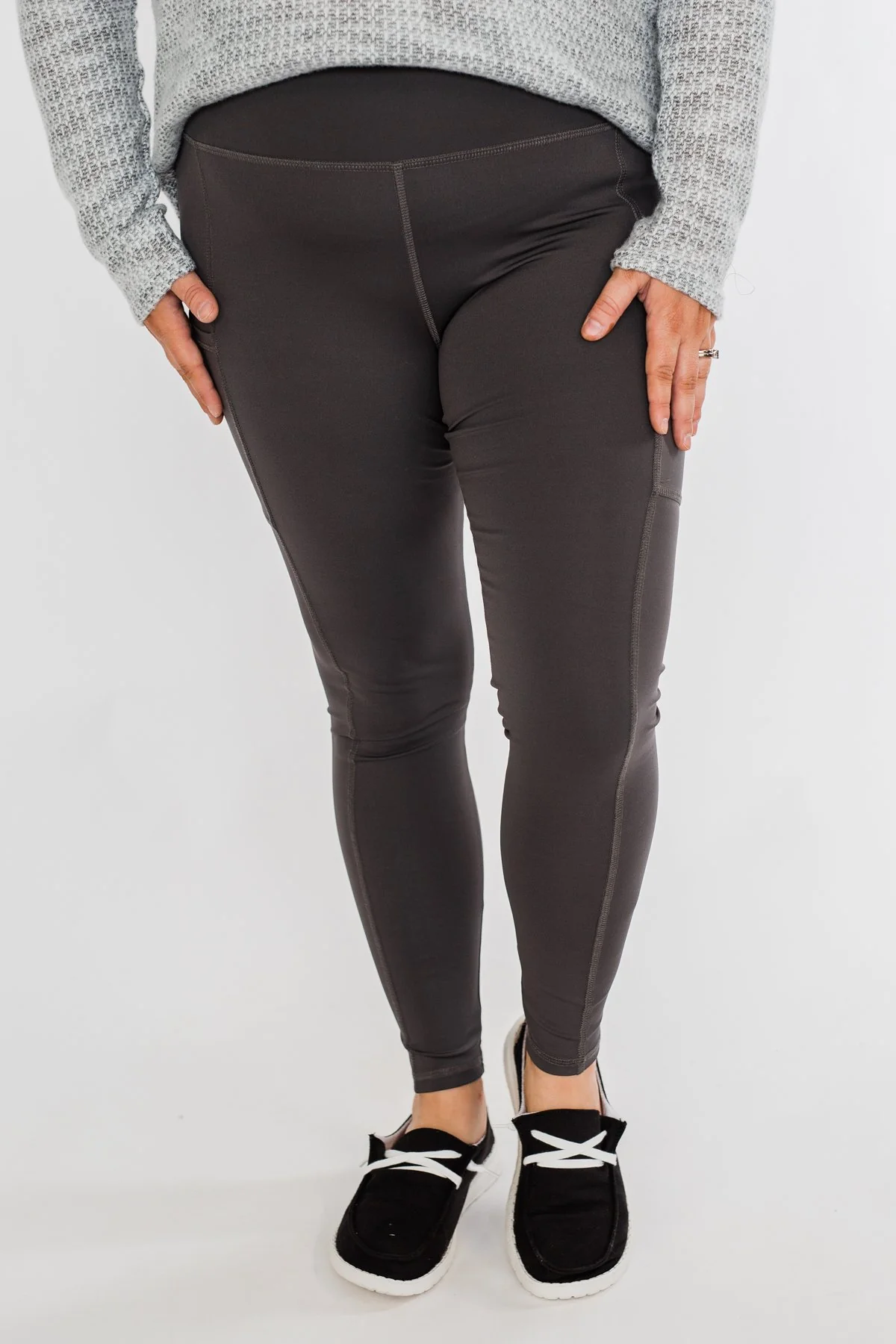 Pulse Basics Athleisure Leggings- Charcoal - Image 7