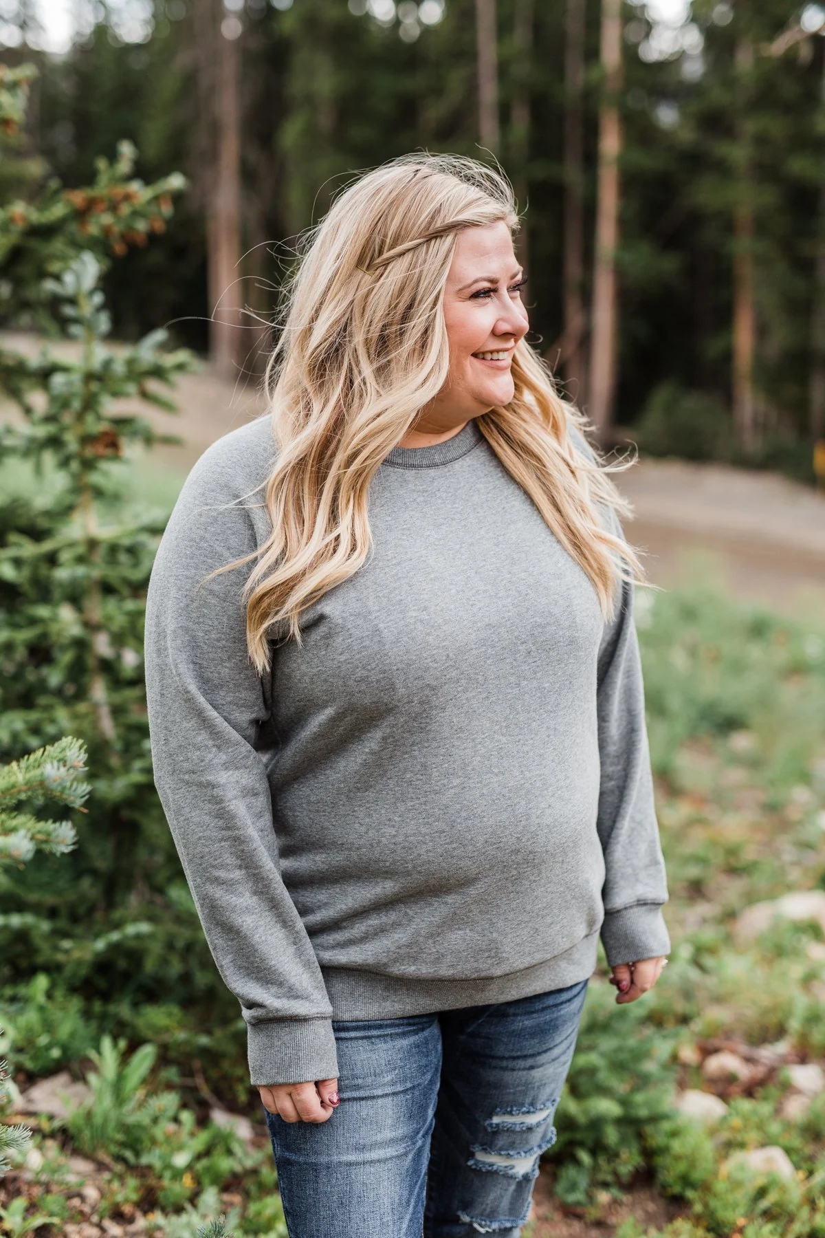 Pulse Basics Crew Neck Pullover- Dark Gray - Image 10
