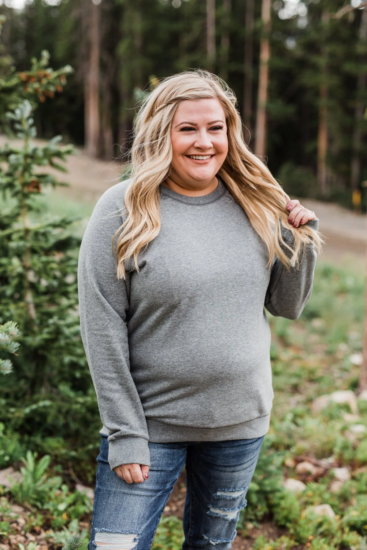 Pulse Basics Crew Neck Pullover- Dark Gray - Image 4