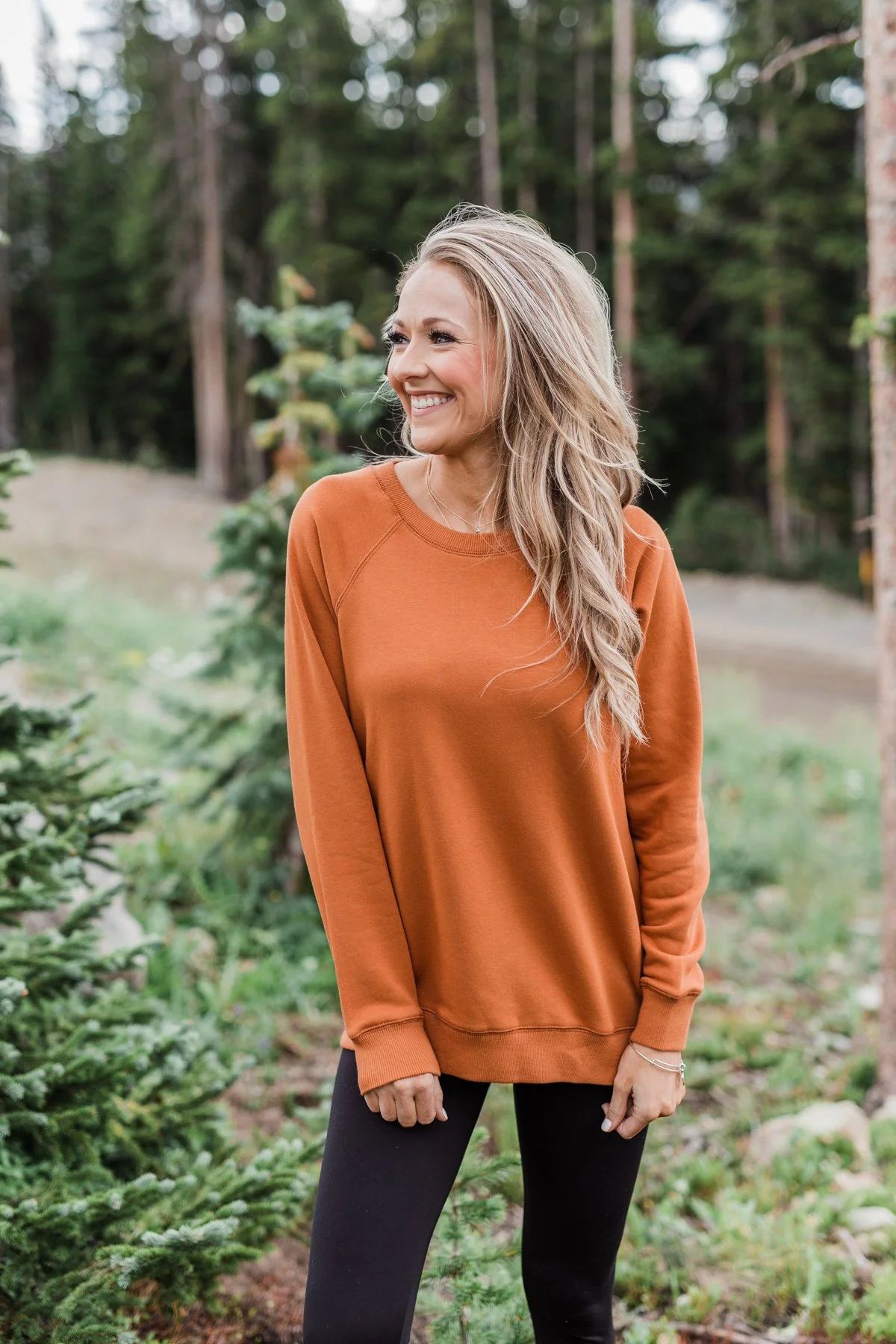 Pulse Basics Crew Neck Pullover- Rust - Image 6