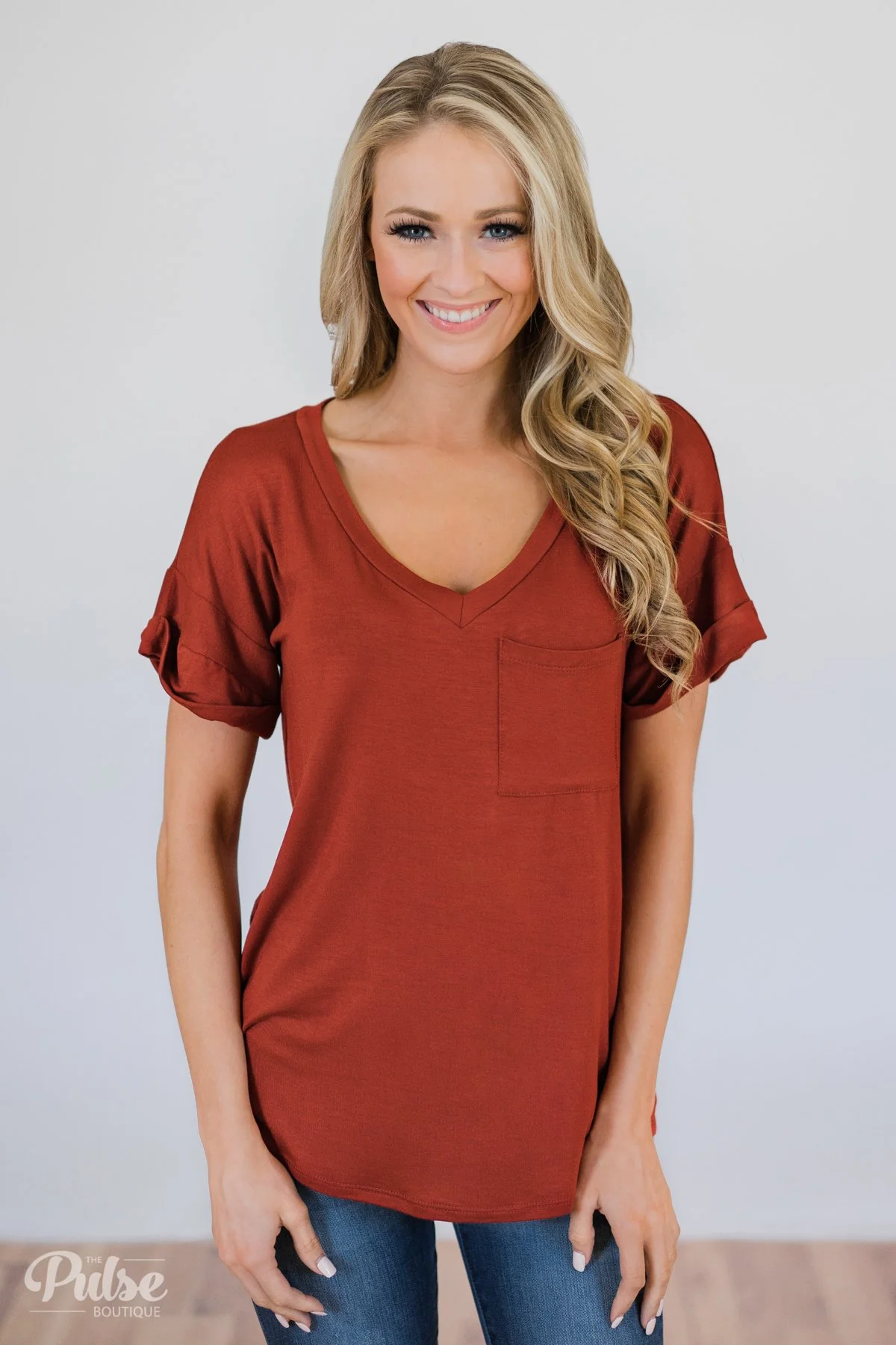 The Perfect Pocket Tee - Rust - Image 2