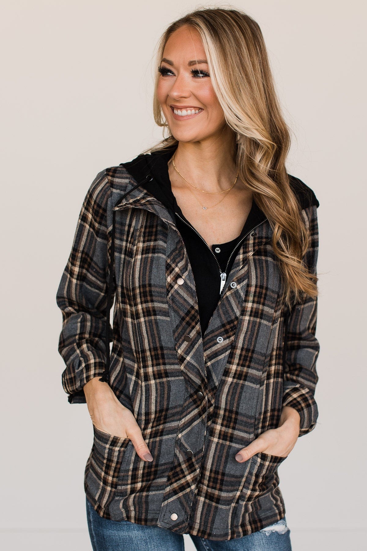 Pulse Exclusive Lightweight Hooded Jacket- Charcoal & Black - Image 7