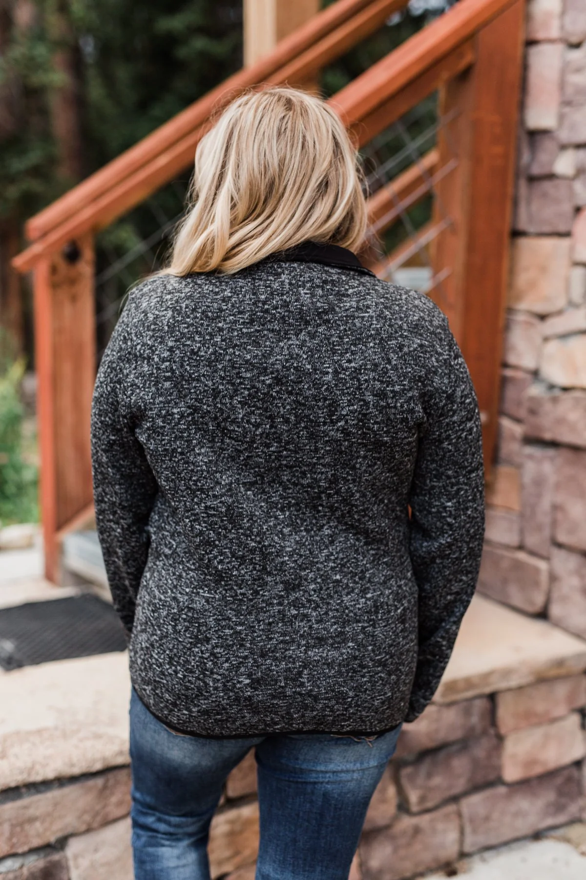 Pulse Exclusive Quarter Button Pullover- Charcoal - Image 13