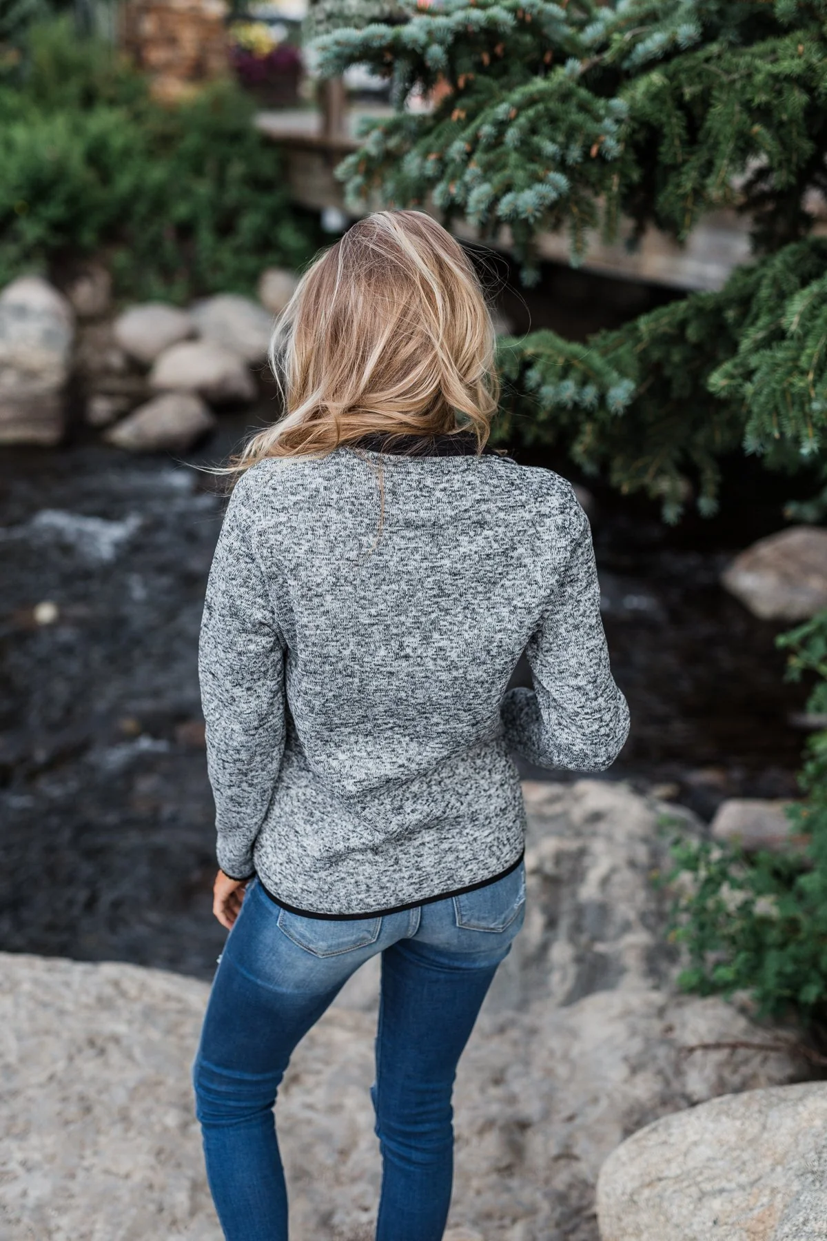 Pulse Exclusive Quarter Button Pullover- Heather Grey - Image 15