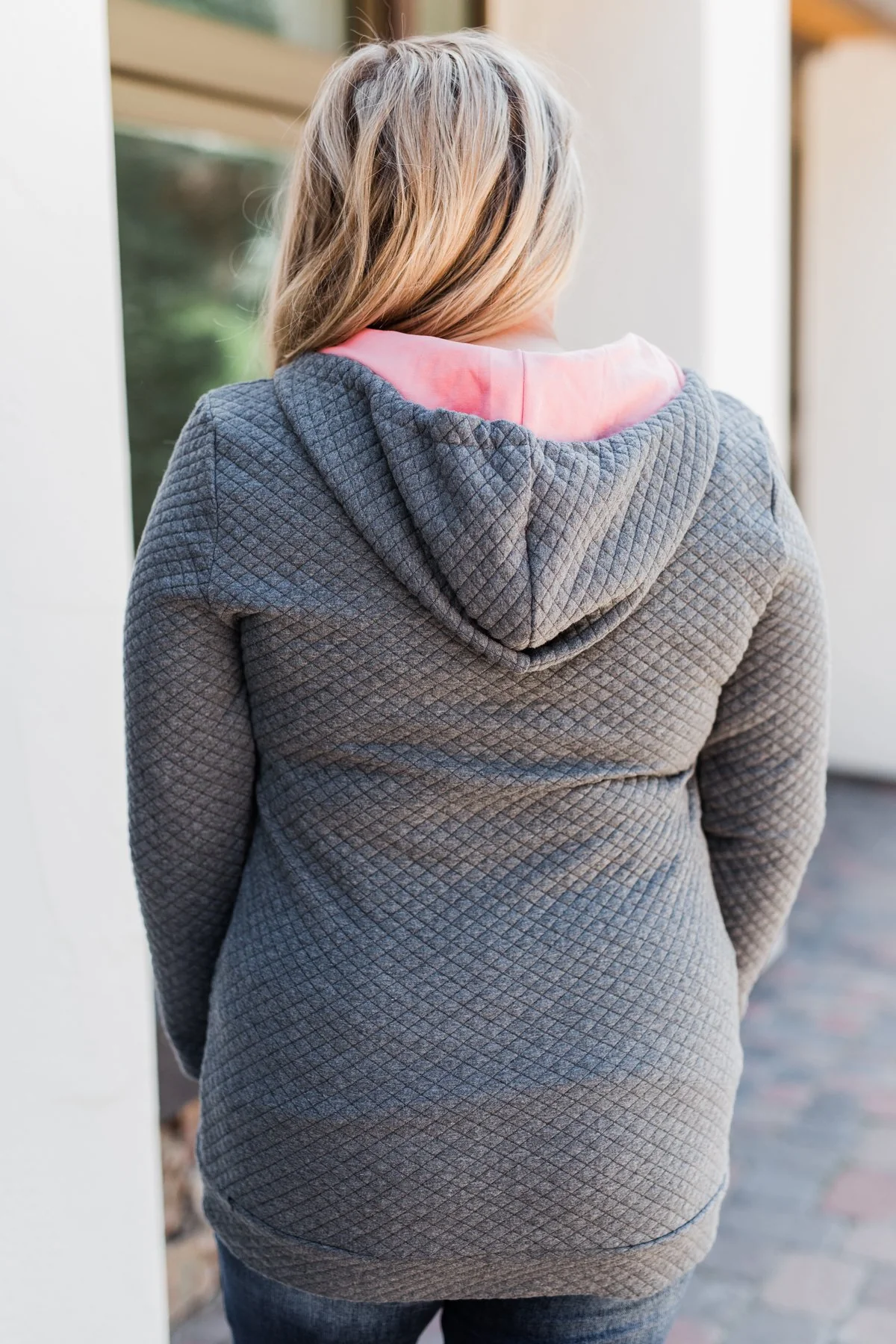 Pulse Exclusive Quarter Zip Quilted Pullover- Charcoal - Image 12