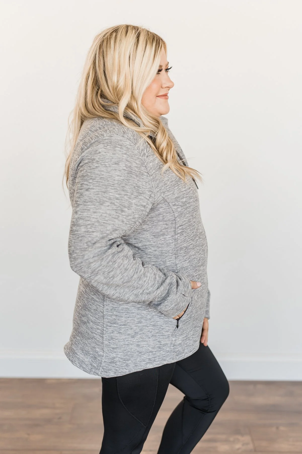 Pulse Exclusive Zip Up Athleisure Jacket- Grey - Image 10