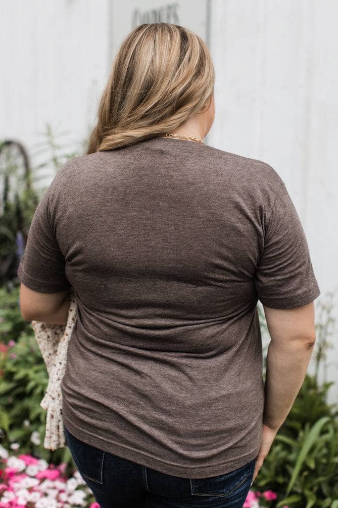 "Pumpkin Season" Graphic Tee- Charcoal Brown - Image 8