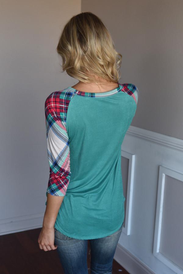 Punch Line Top ~ Teal - Image 6